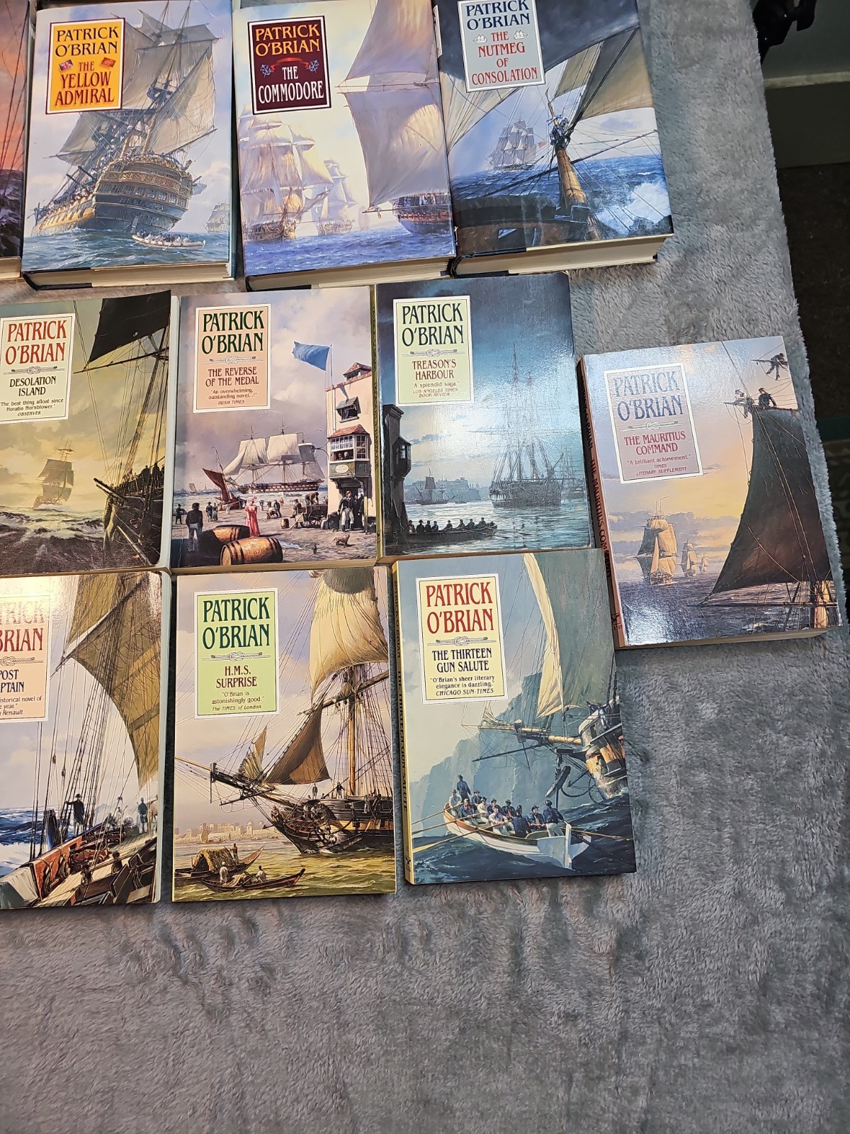 Patrick O’Brian Books lot of 17 Aubrey-Maturin Nautical Sailing British Navy