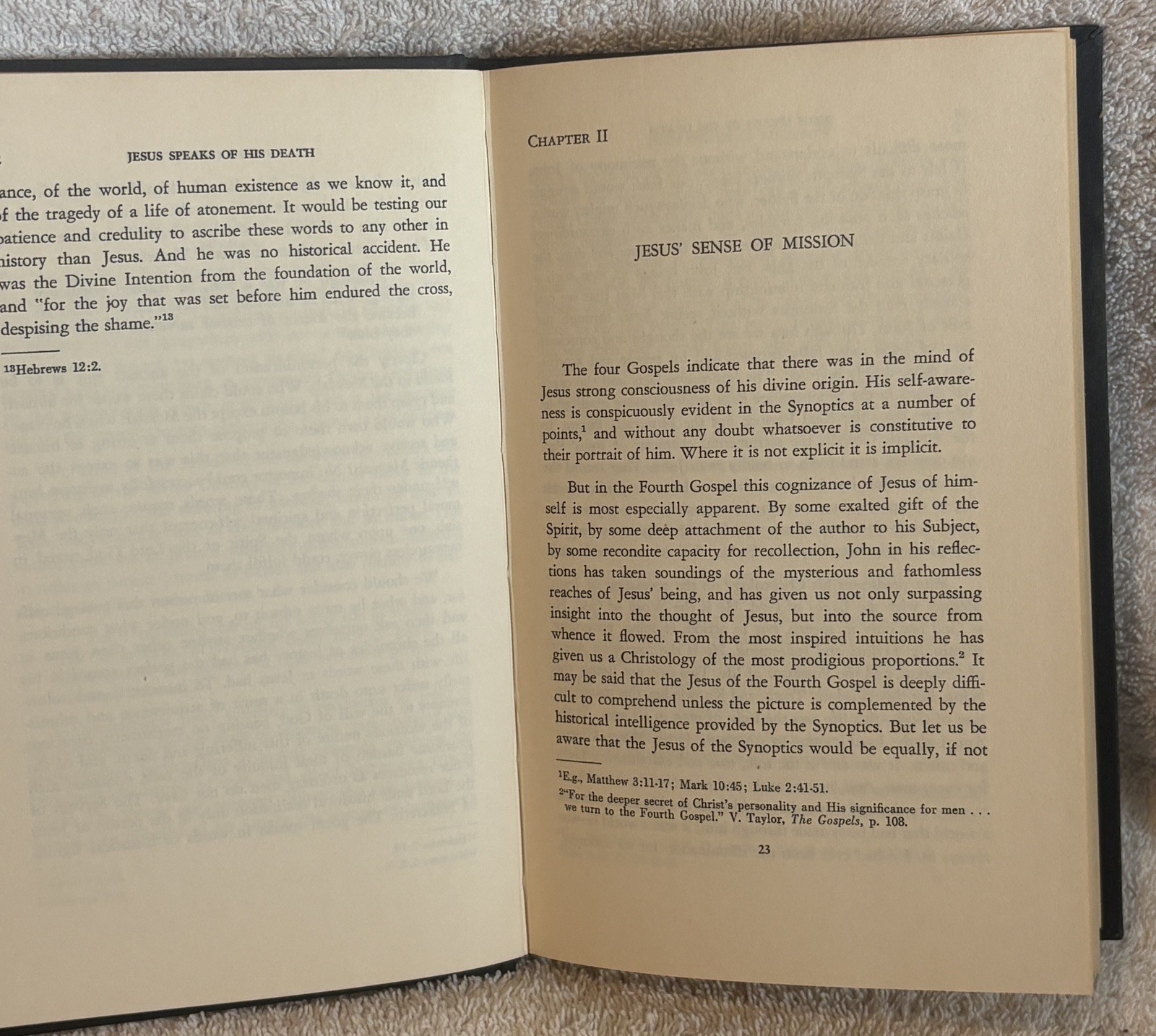 JESUS SPEAKS OF HIS DEATH  by Clemens Zeidler  HC /DJ /VG 1966 Excell Cond