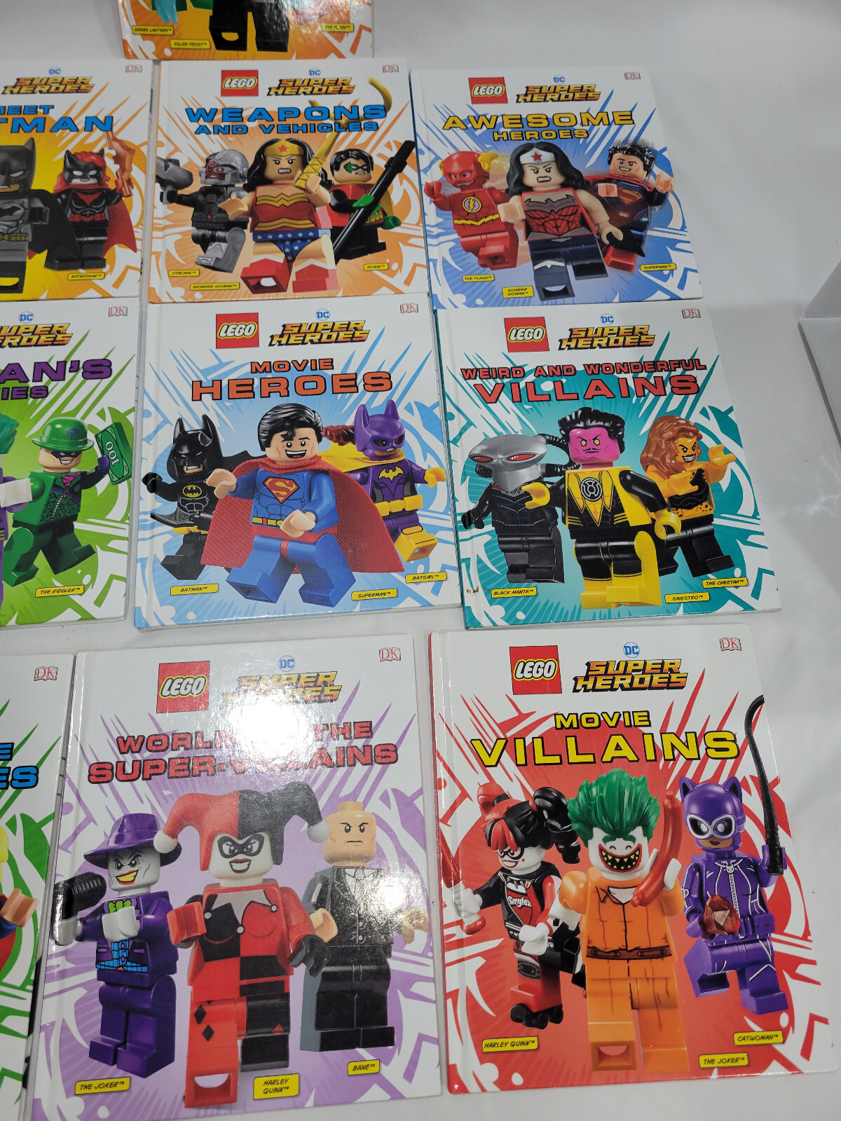 10 LEGO DC Super Heroes HC Batman World of Movie Weapons Vehicles Complete Books