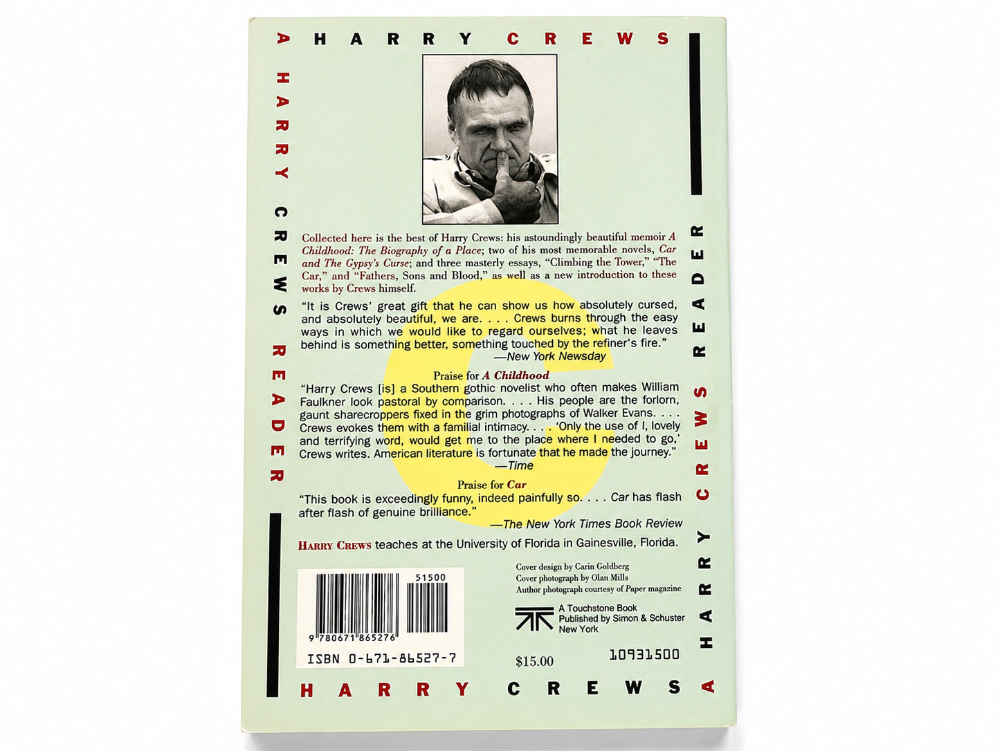 Classic Crews: A Harry Crews Reader 1993 Paperback Very Good Humor Essays