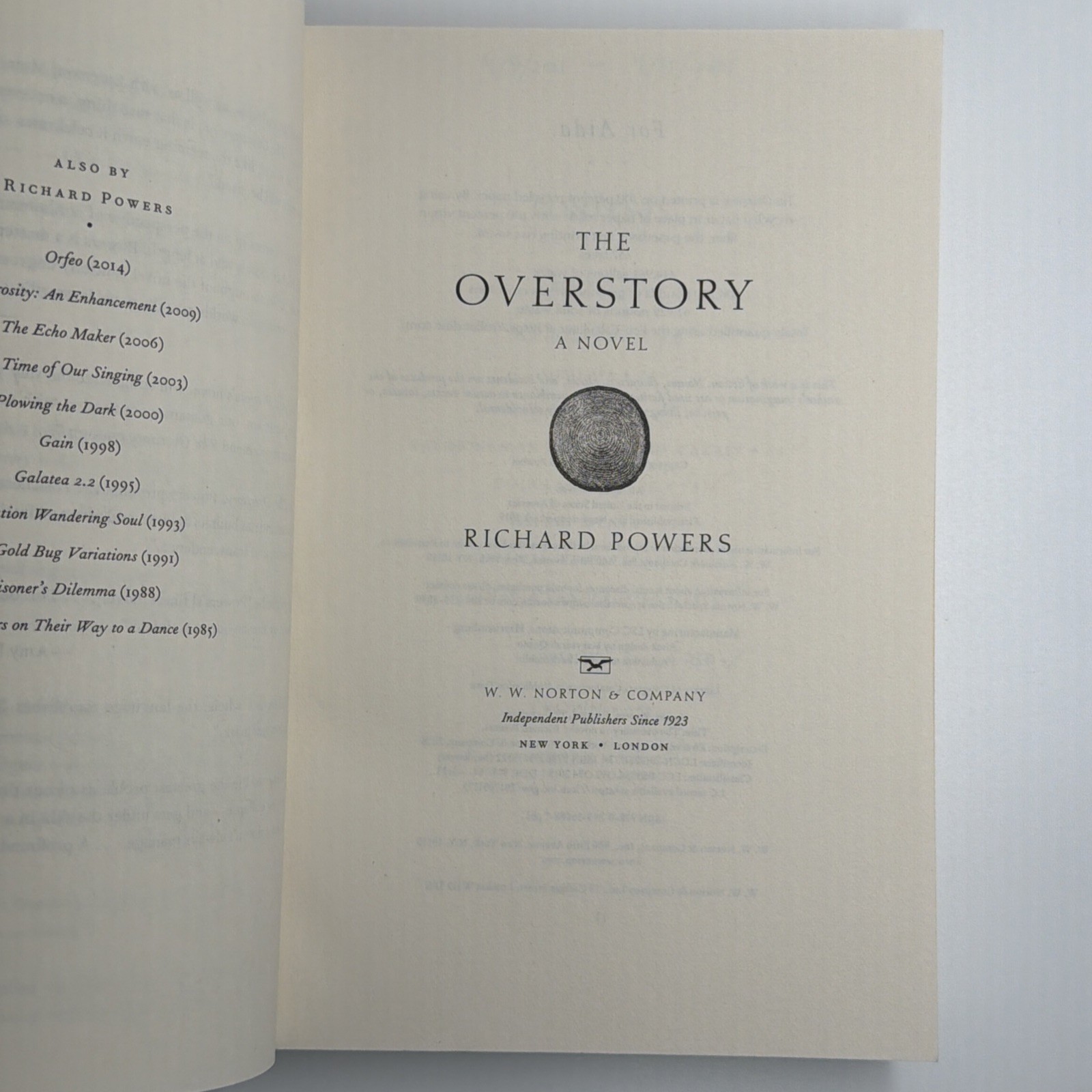Overstory : A Novel Richard Powers 2019 Paperback Pulitzer National Book Award