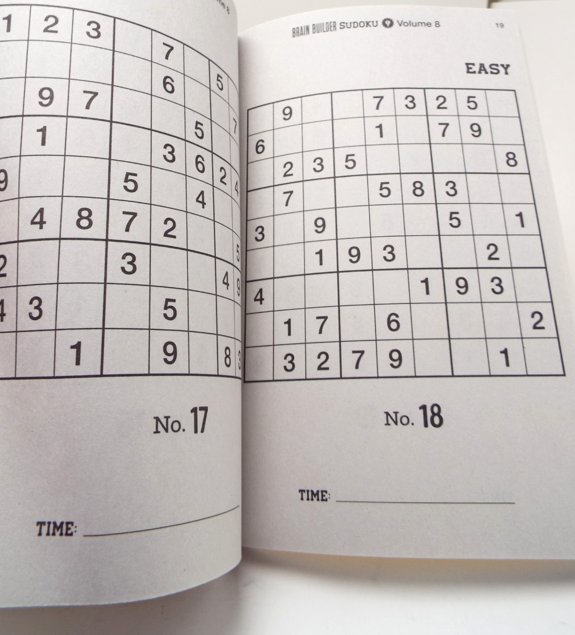 2 Sudoku Brain Builder Puzzle Books: Vol. 7 & 8 Smaller size: 5.25″ x 8.25″ NEW