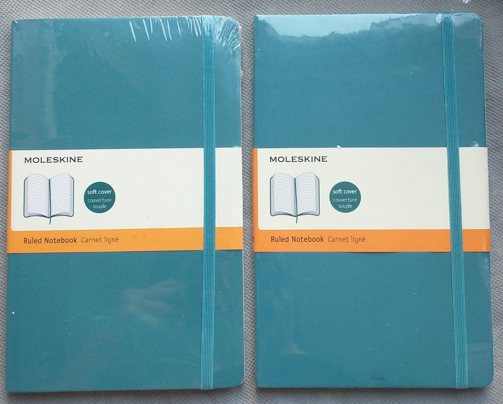 Moleskine Ruled NOTEBOOK 5×8.25 Teal Blue SOFT COVER 192 Pg New