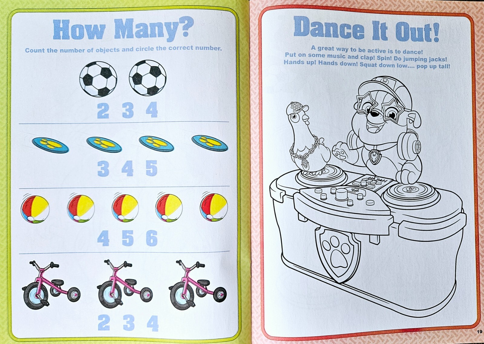 Paw Patrol Pre-K Workbook set of 6 preschool learning books