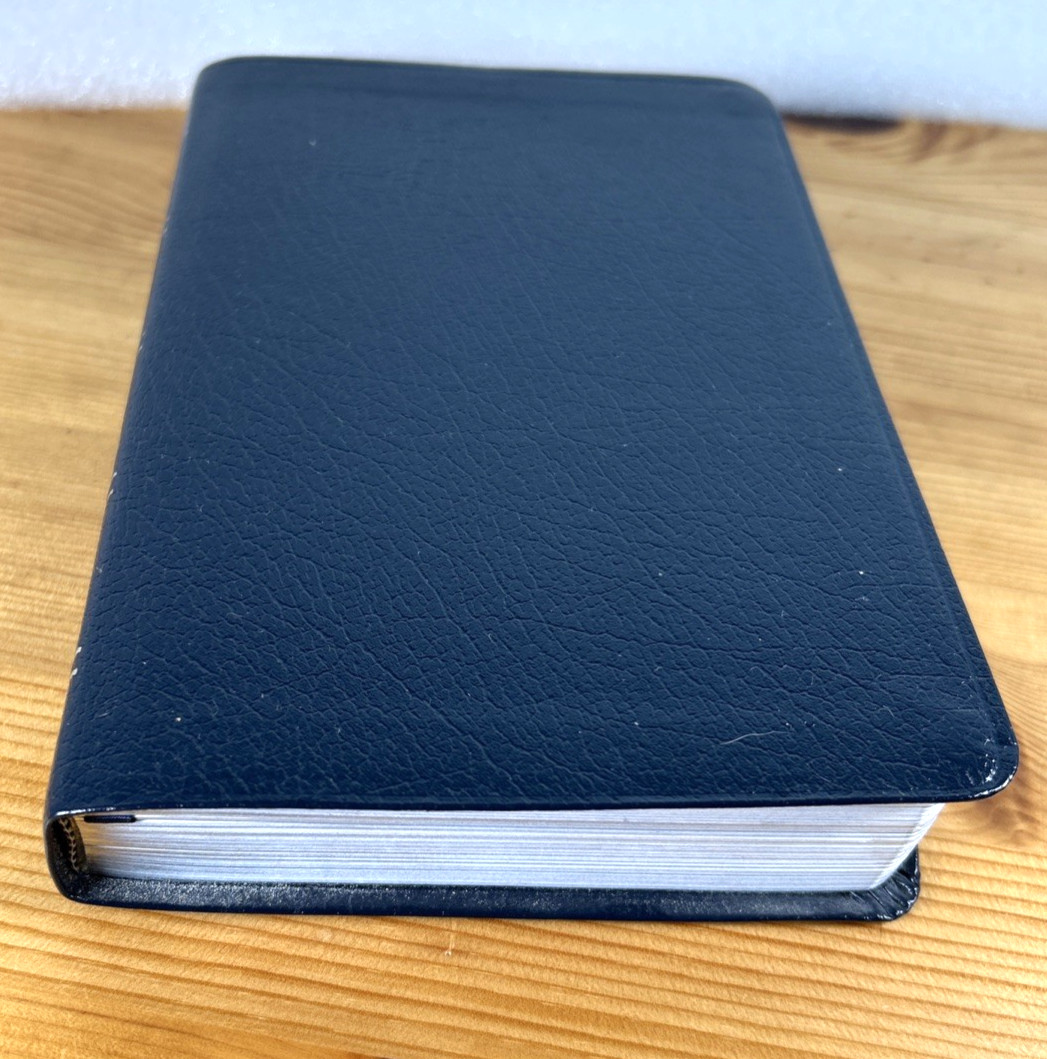 Scarce! 1984 NIV Student Bible Blue Bonded Leather Compact Yancey & Stafford VG-