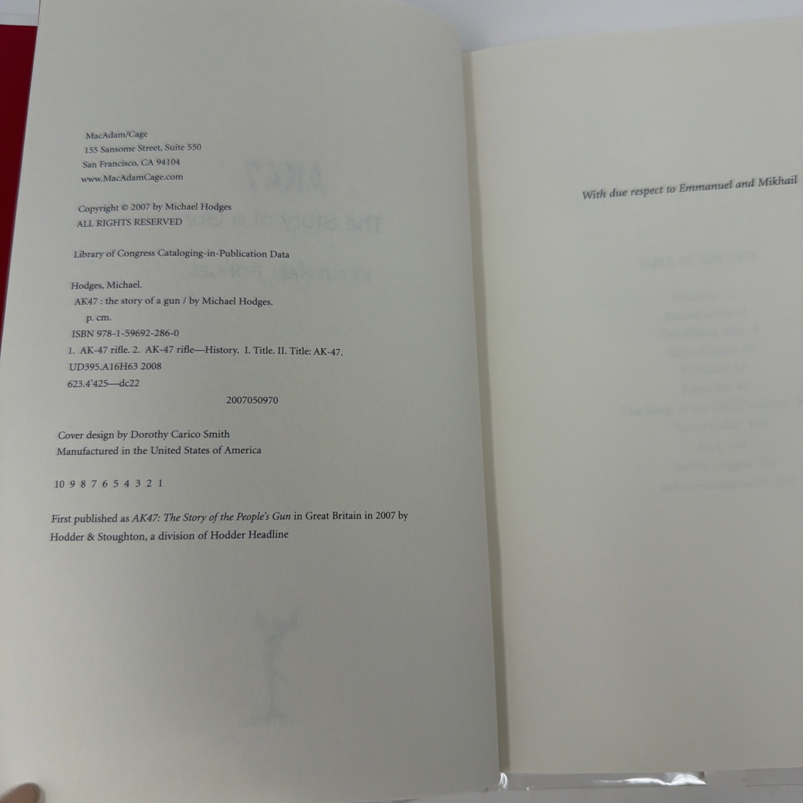 AK47 : The Story of a Gun by Michael Hodges (2008, Hardcover w/DJ)