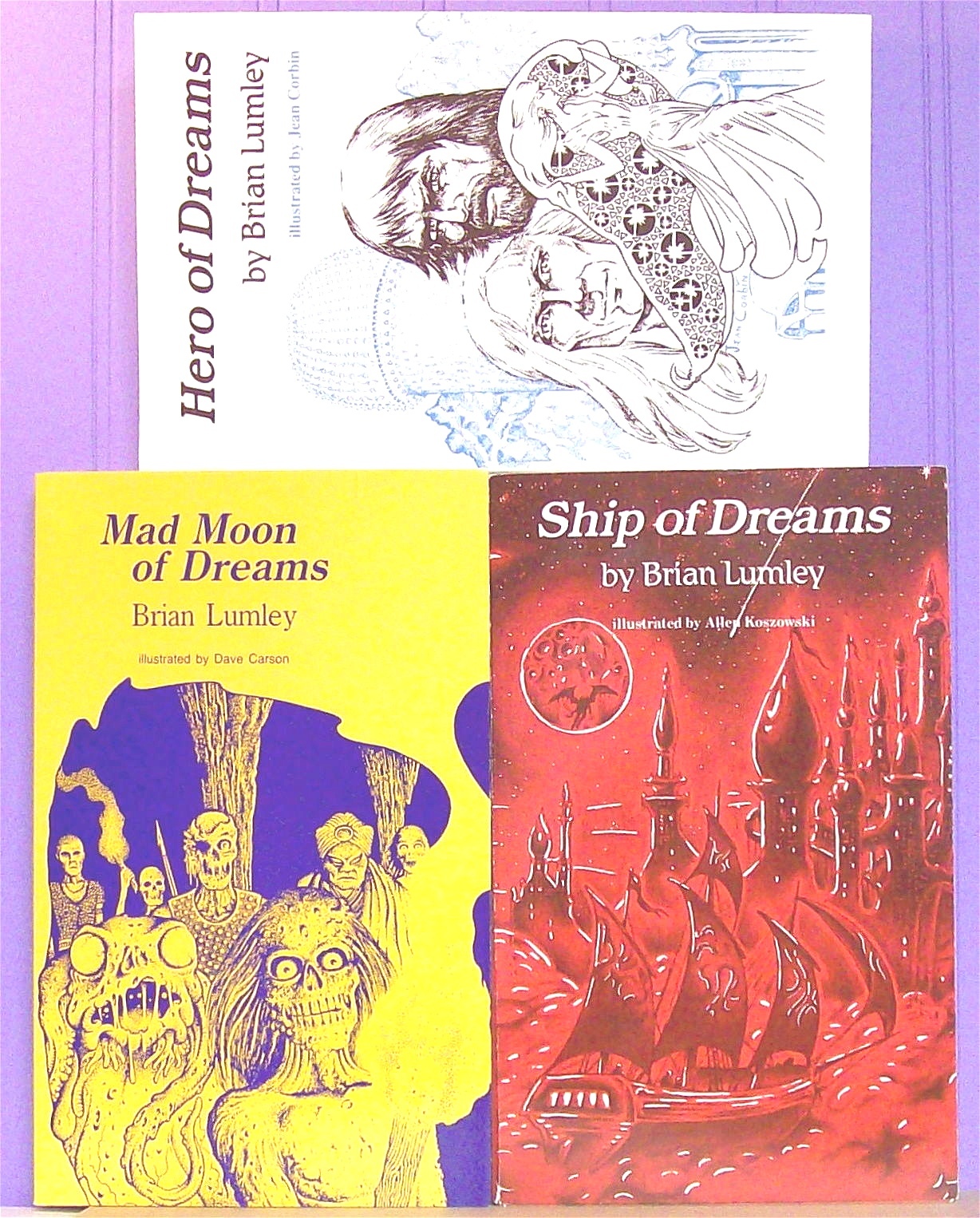 BRIAN LUMLEY’s Dreams trilogy —1st ed. trade pbs (S&S in Lovecraft’s Dreamworld)