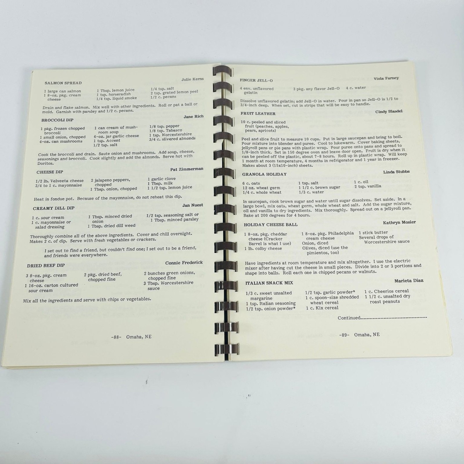 Cherished Recipes Open Door Mission Omaha Nebraska Vintage Cookbook