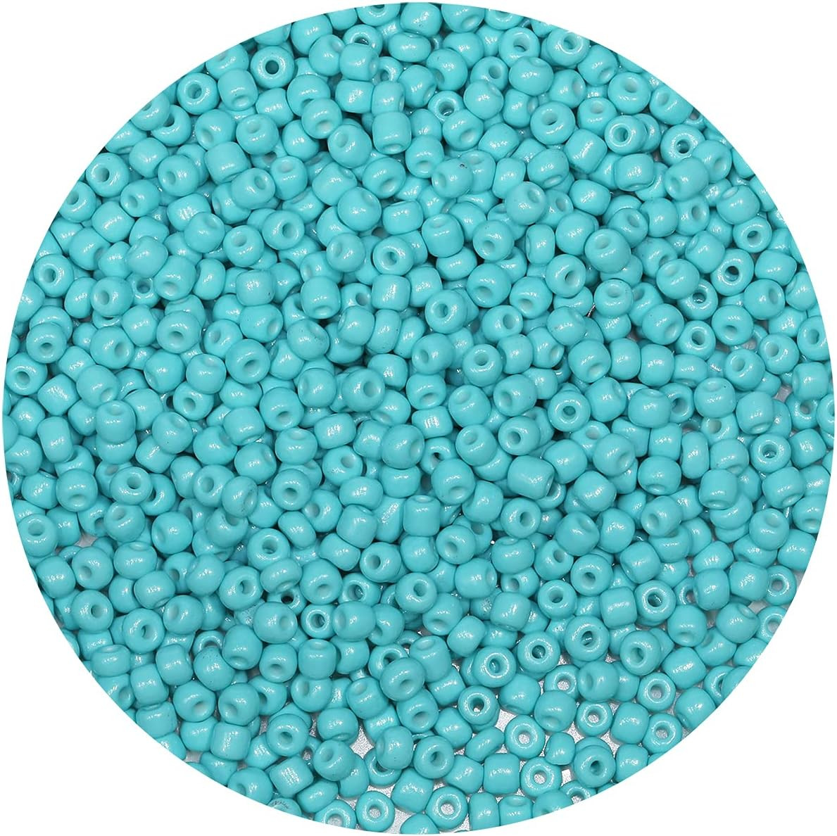Turquoise Green Color 4mm Seed Beads About 1200pcs/100Grams in Bag, 6/0 Glass Cr