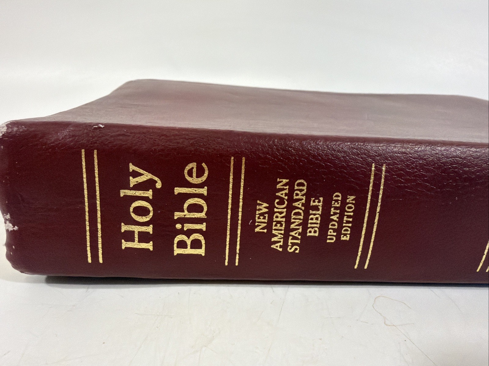NASB Holy Bible Giant Print Burgundy Leathertex 2002 Foundation Publications