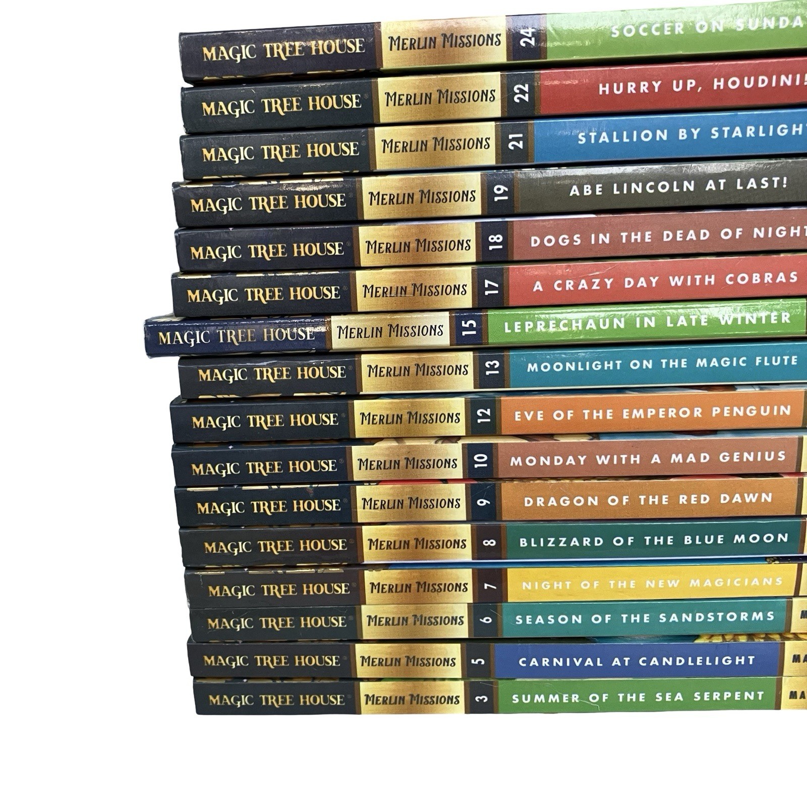 Magic Tree House Merlin Missions Books #3, 5-13, 15, 17-19, 21-22, 24 Lot Of 16