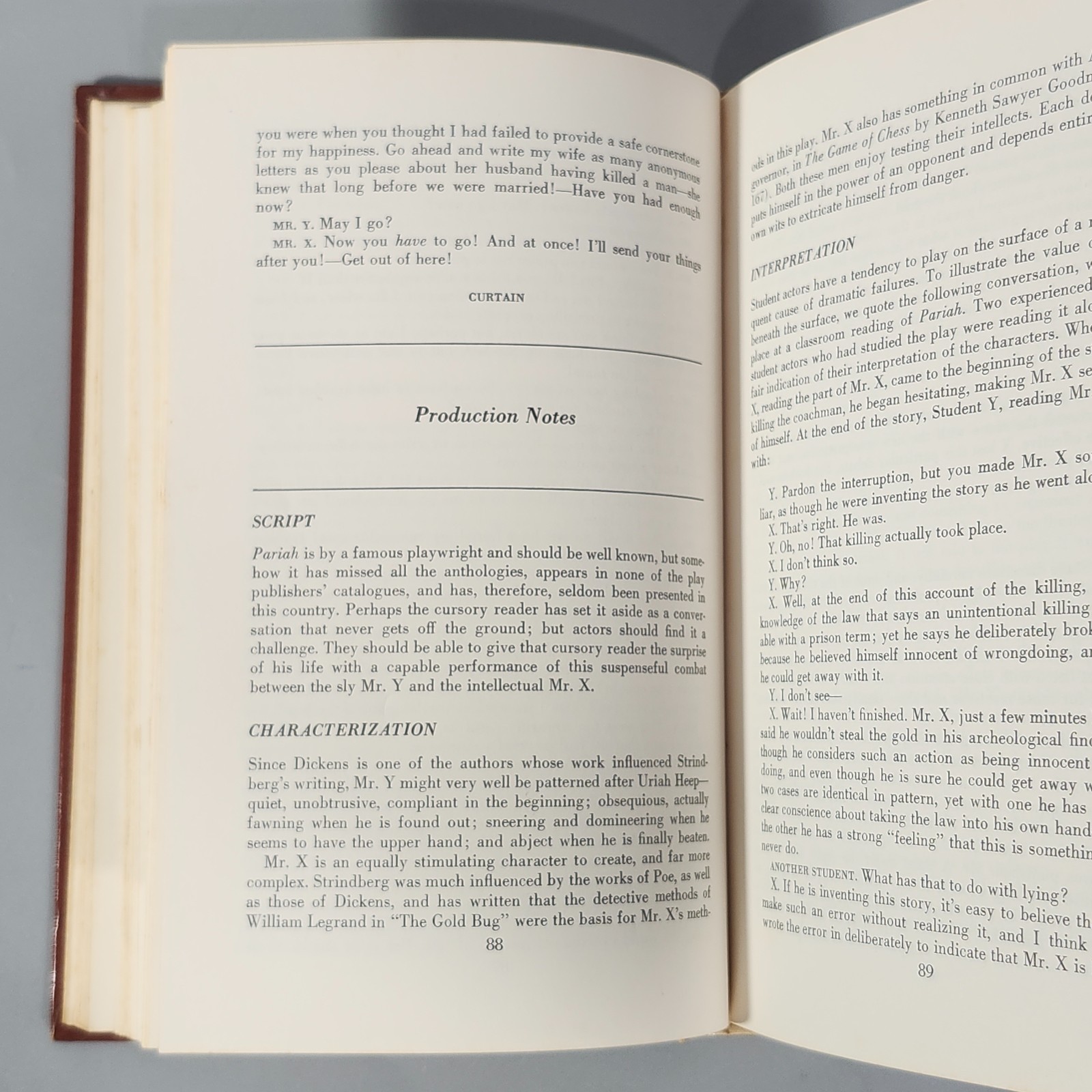 Reading Staging The Play Anthology of One-act Plays 1967 Book HC Performing Arts