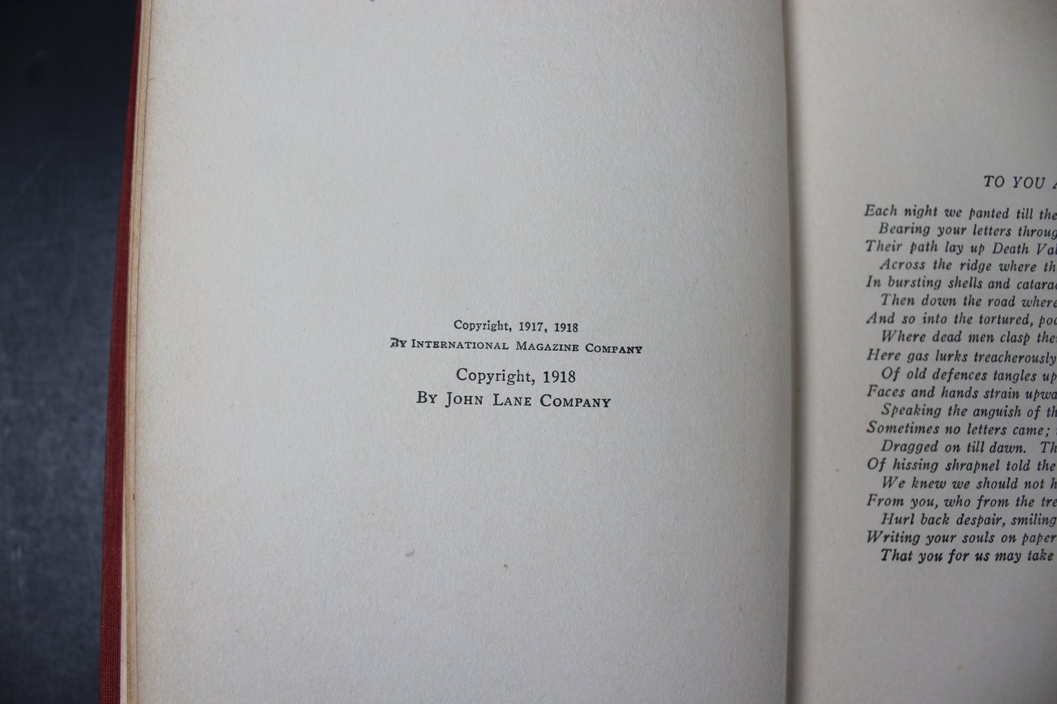 Glory of the Trenches Coningsby Dawson 1918 WWI Military History John Lane