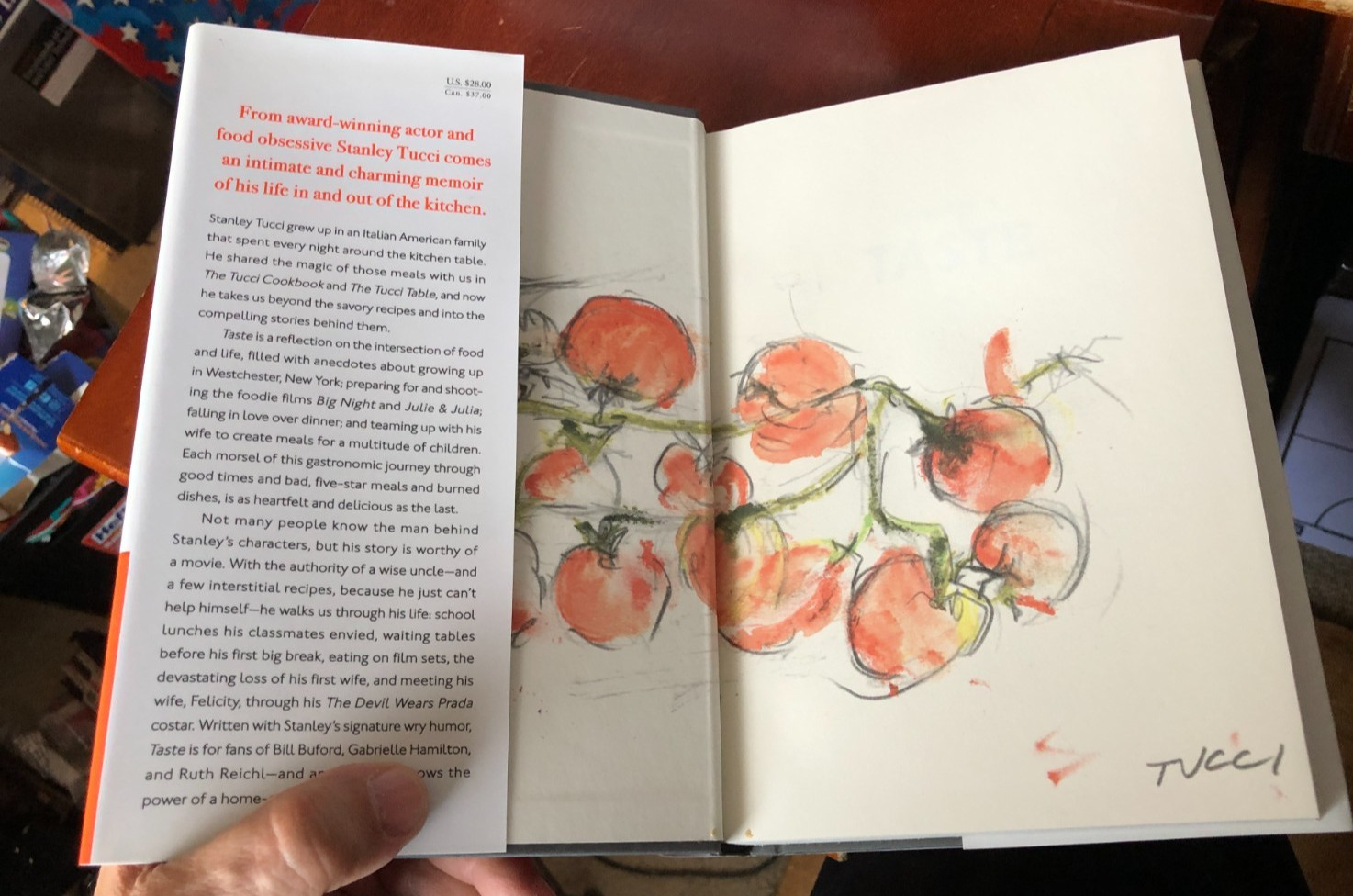 “Taste – My Life through Food” by Stanley Tucci Signed 1st HC 2021