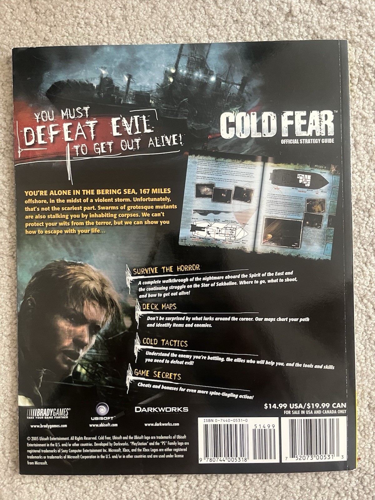Cold Fear Ps2 Xbox BradyGames Game Strategy Guide