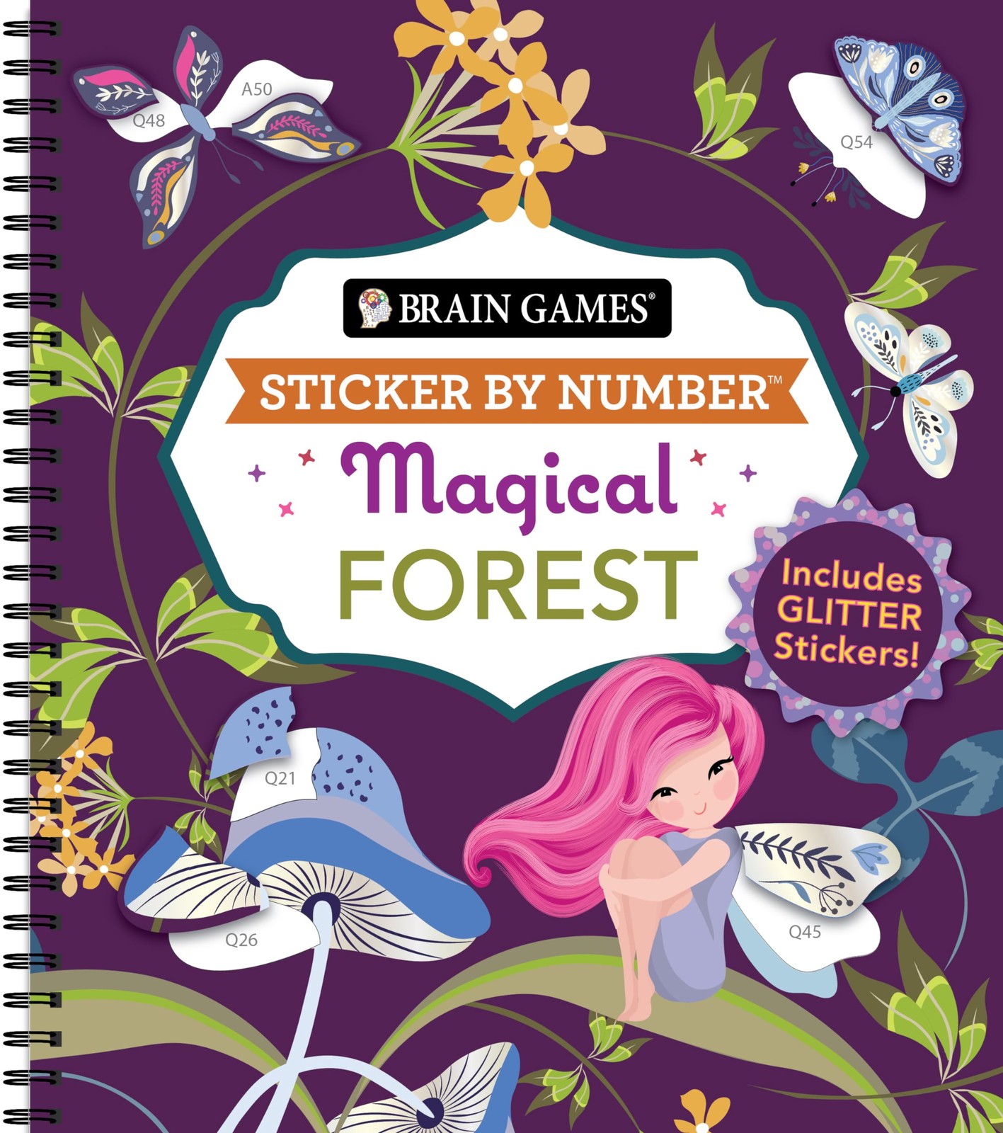 Brain Games – Sticker by Number: Magical Forest (20 Images to Sticker):…