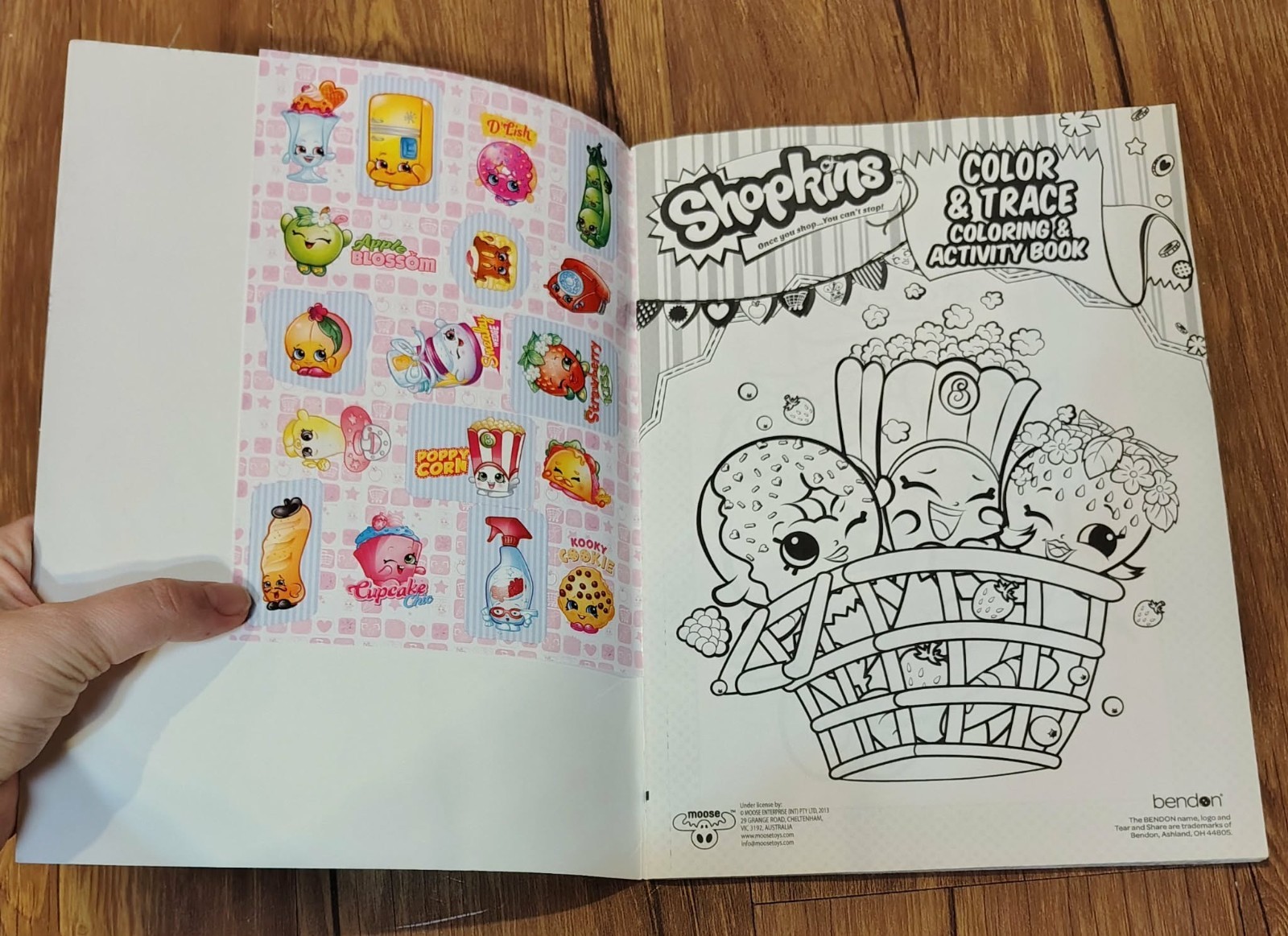SHOPKINS COLOR & TRACE INCLUDES STICKERS & TRACING PAGE Coloring Book