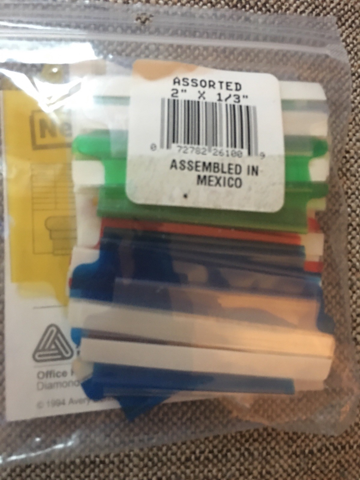 NEW – Avery Index Tabs with Writable Inserts, 25 Assorted Tabs, 2 Inches (26100)