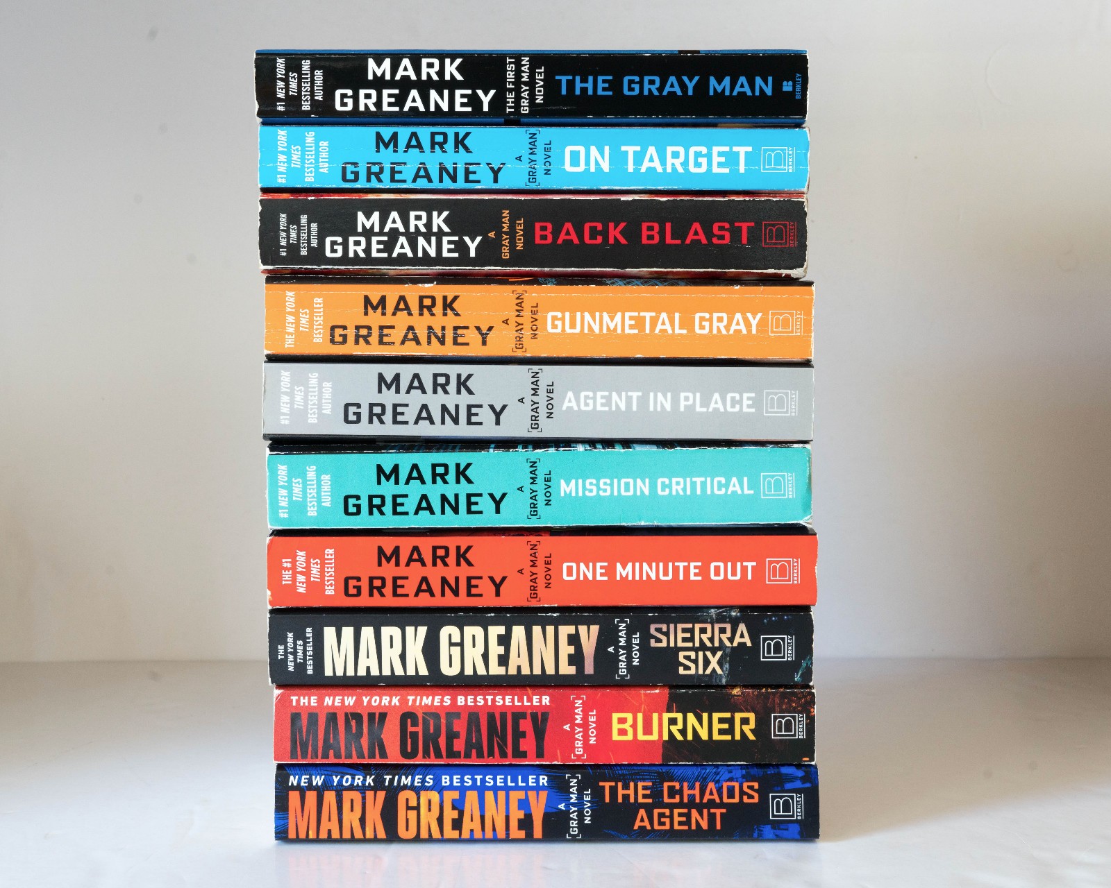 Mark Greaney THE GRAY MAN Series Lot of 10 Set of Large TRADE Paperback Books