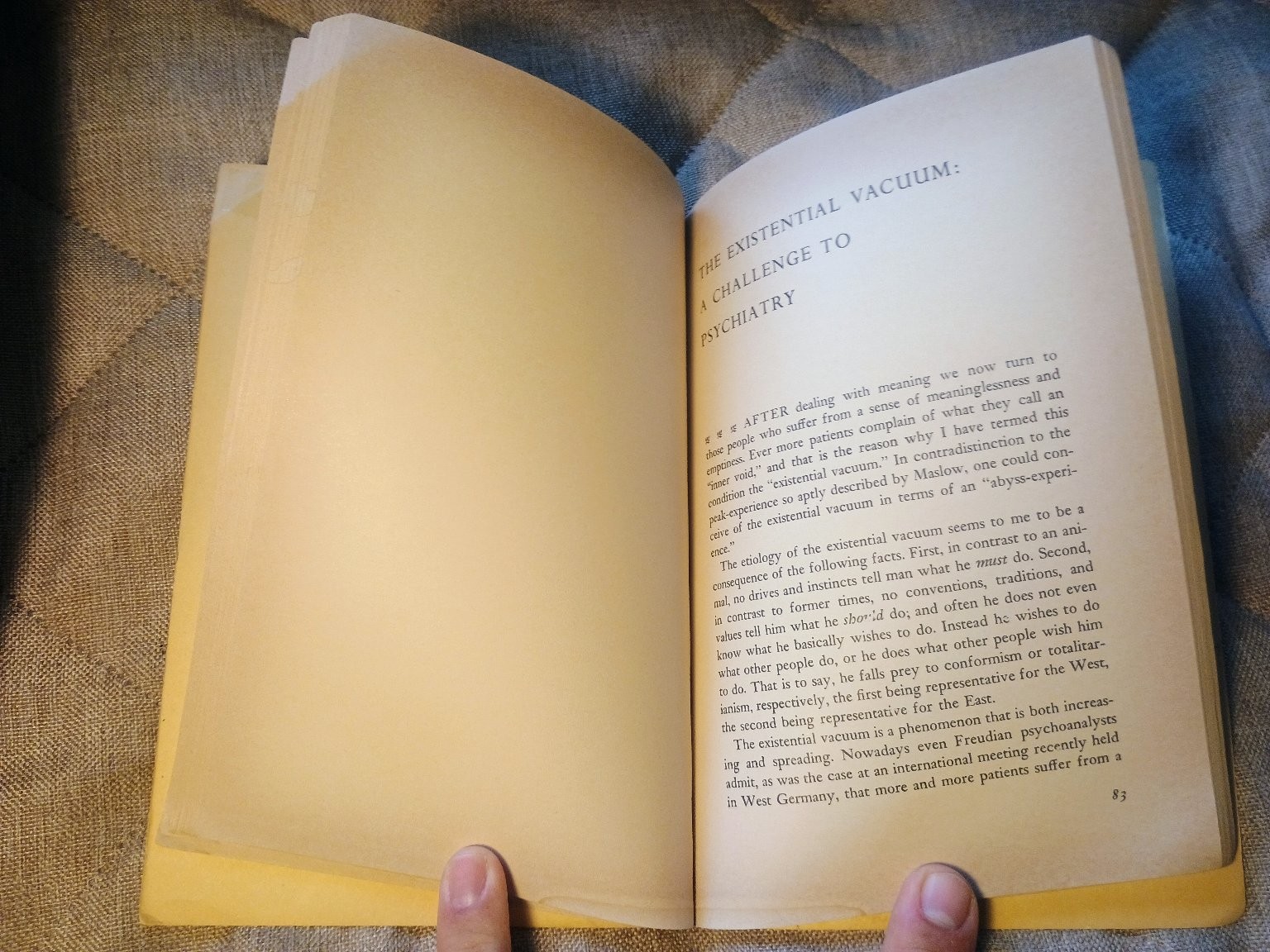 The Will to Meaning Viktor Frankl 1970 Plume Psychology Paperback
