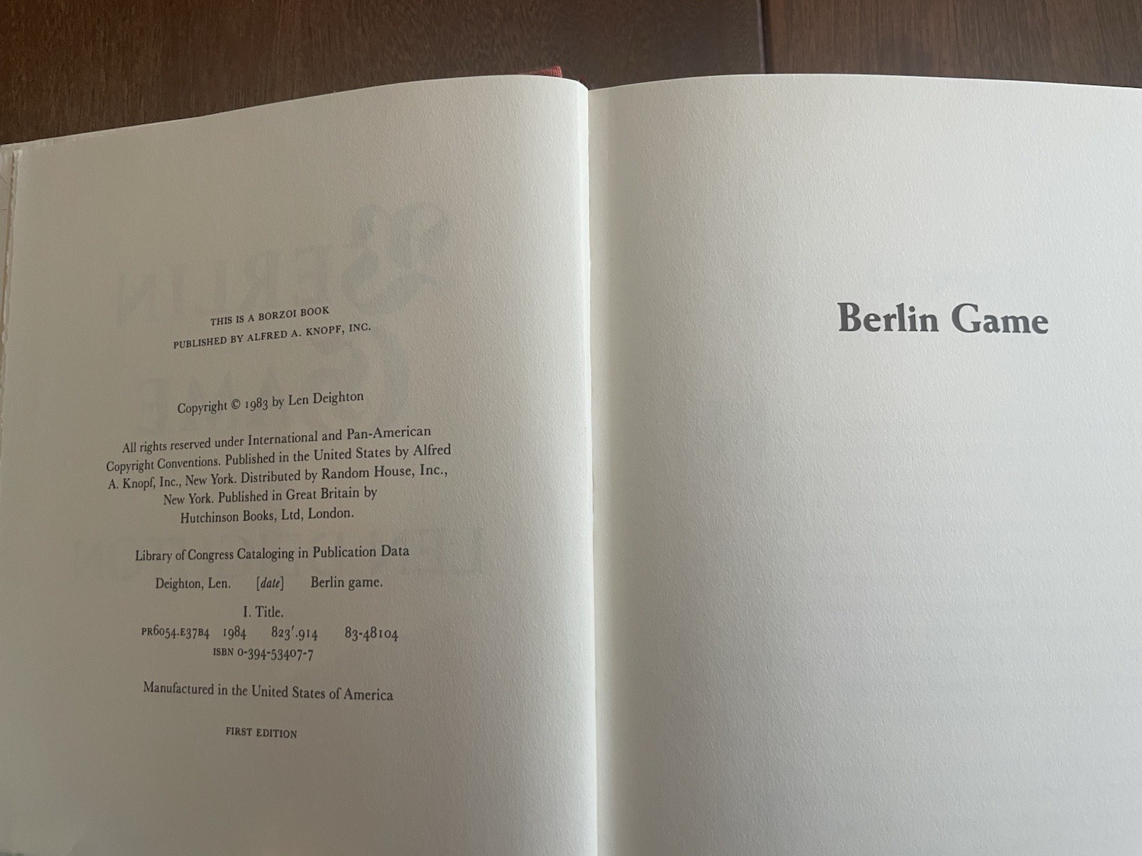 Lot of 3 Len Deighton, Hdbks, 1st Editions, V G, in London, Mexico, and Berlin