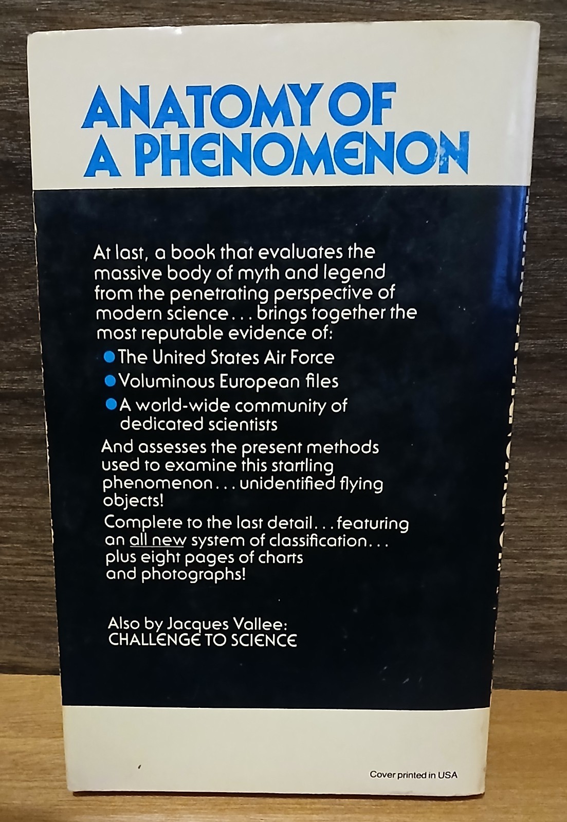UFO’s in Space Anatomy of a Phenomenon Jacques Vallee 1977 Paperback Book