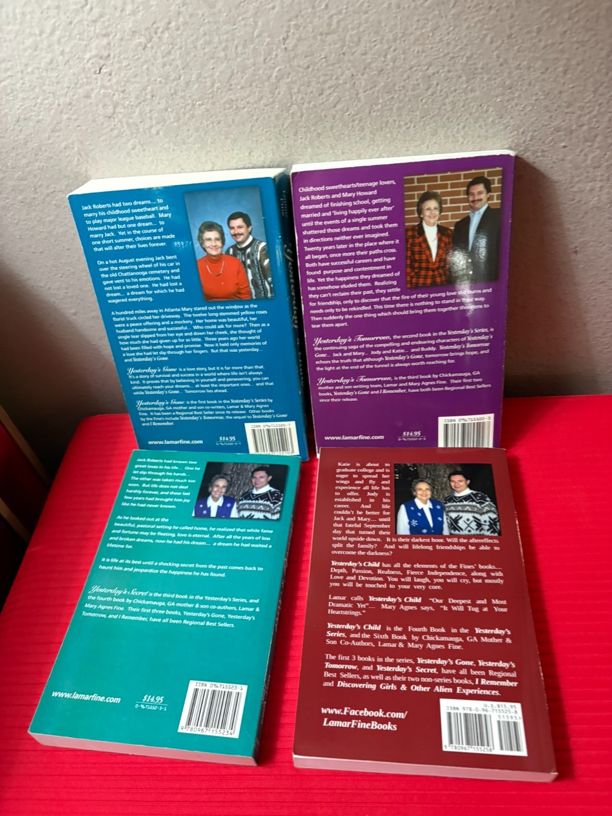 YESTERDAY’S GONE 4 BOOK SERIES, Lamar & Mary Agnes Fine, SIGNED Trade Paperback