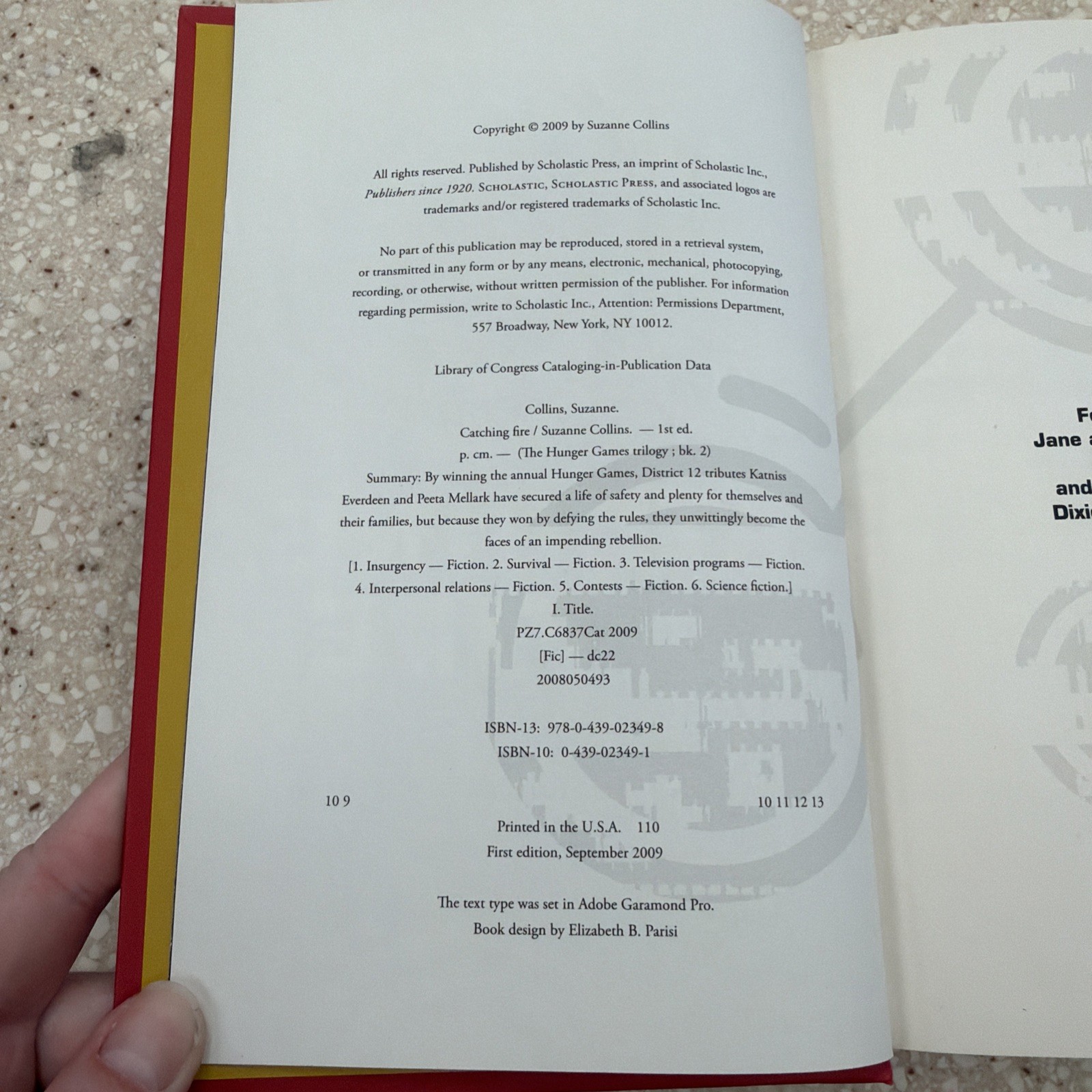 Catching Fire First Printing by Suzanne Collins sept. 2009, Hardcover