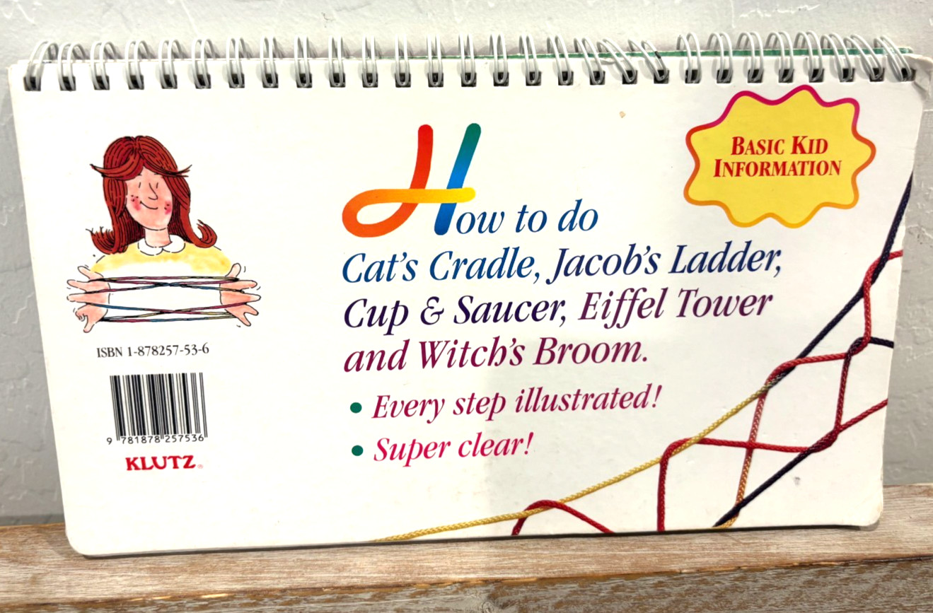 Cat’s Cradle Paperback Book ~a Book of String Figures Anne Akers Johnson Spiral