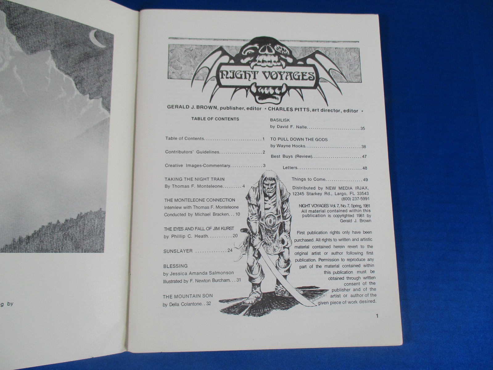 Night Voyages Vol 1 No 7 Spring 1981 Underground Comic New Media Fanzine Rare