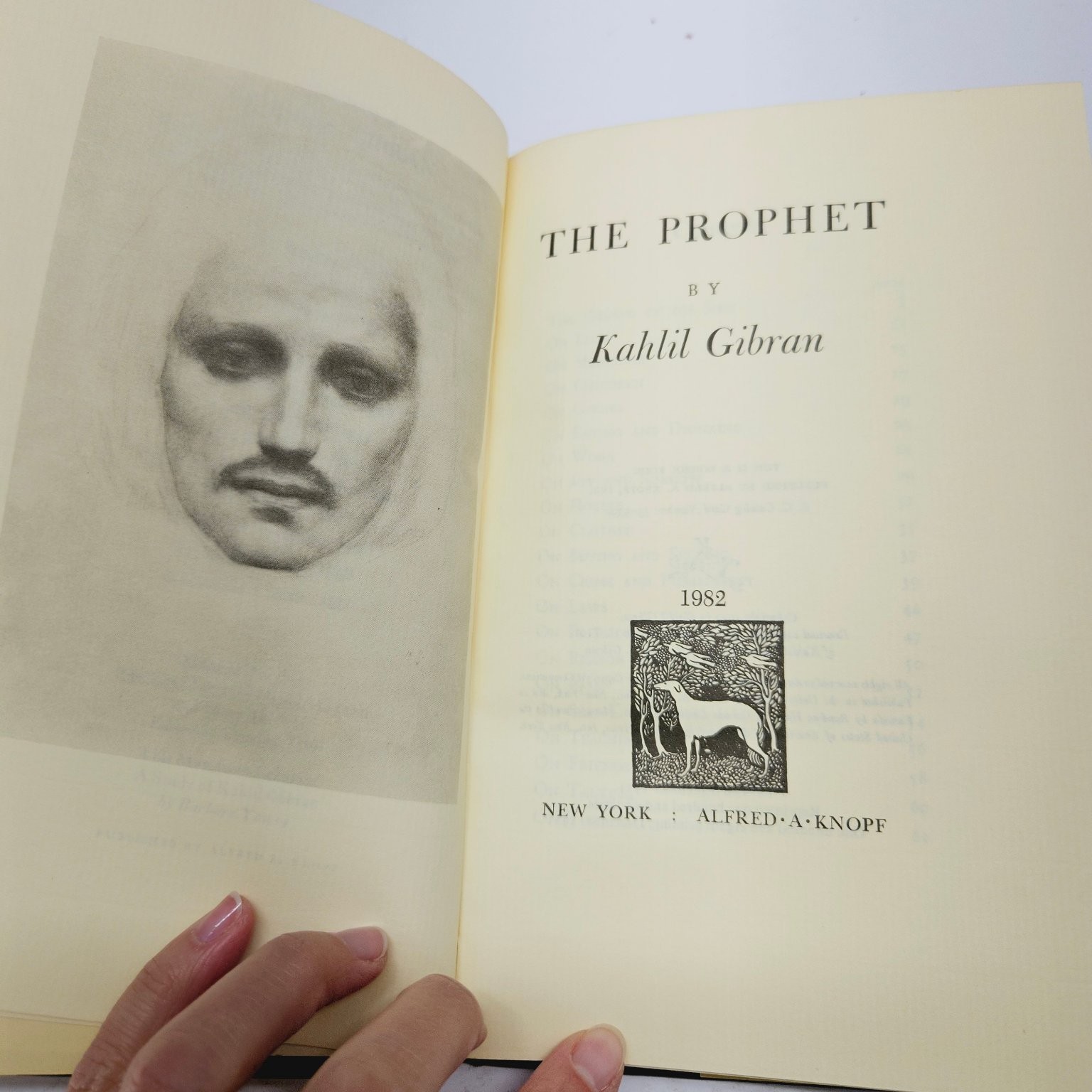 The Prophet by Kahlil Gibran 1982 Illustrated Borzoi Book HCDJ