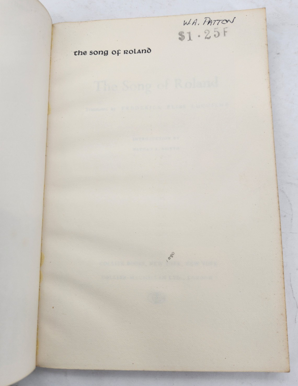 The Song of Roland translated by Frederick Bliss Luquiens-1973 Vintage Paperback