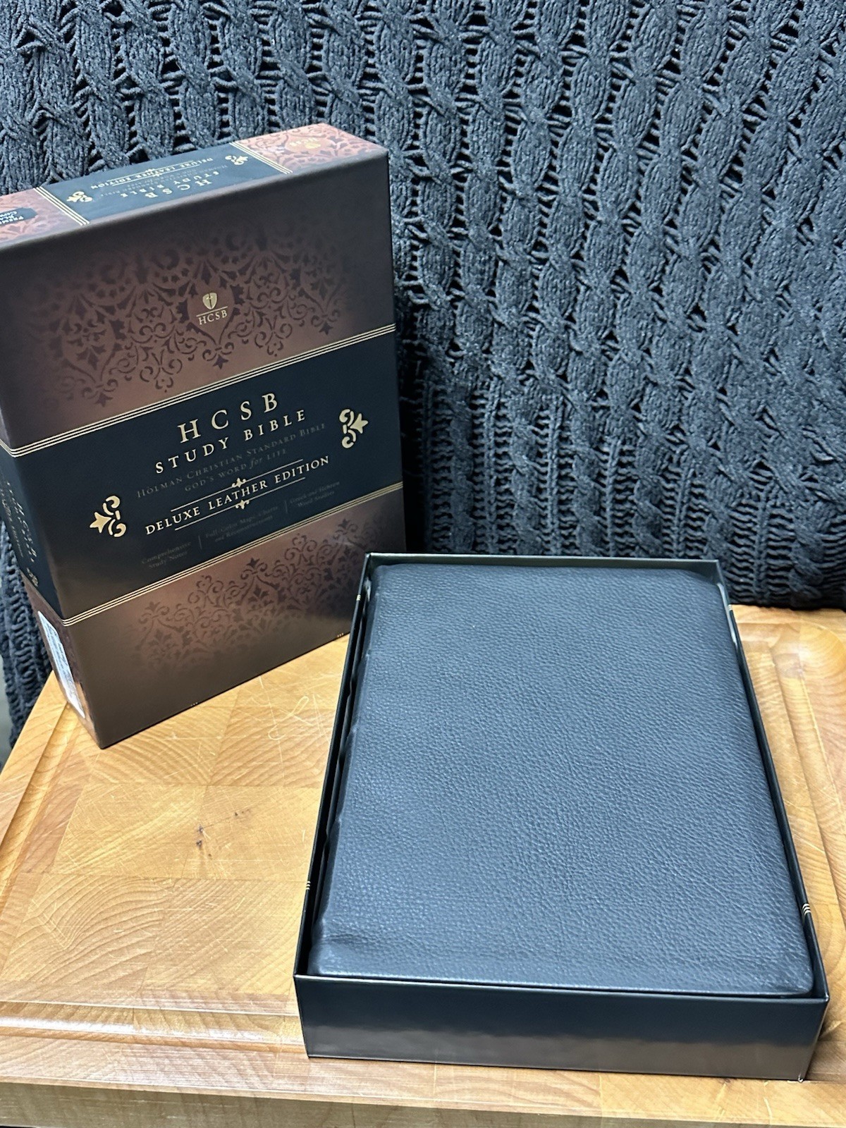 NEW: HCSB Study Bible – Deluxe Leather Edition – Premium Black Cowhide – NIB
