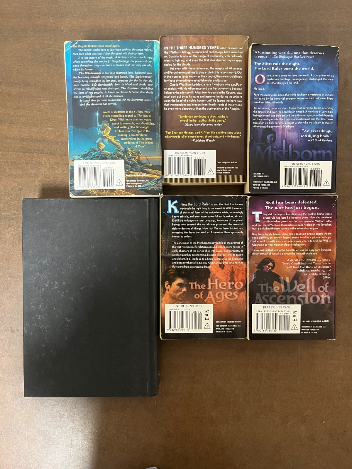 Brandon Sanderson Lot Of 6 Various Titles