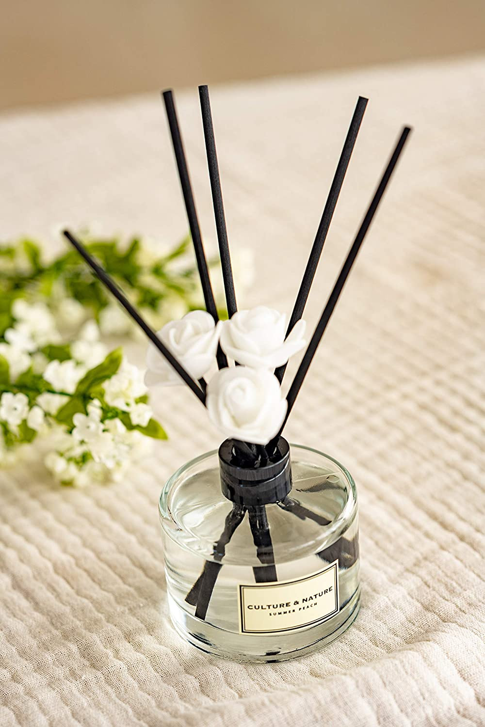 Reed Diffuser Set 6.7oz Clean Cotton Scented with Sticks Home Fragrance