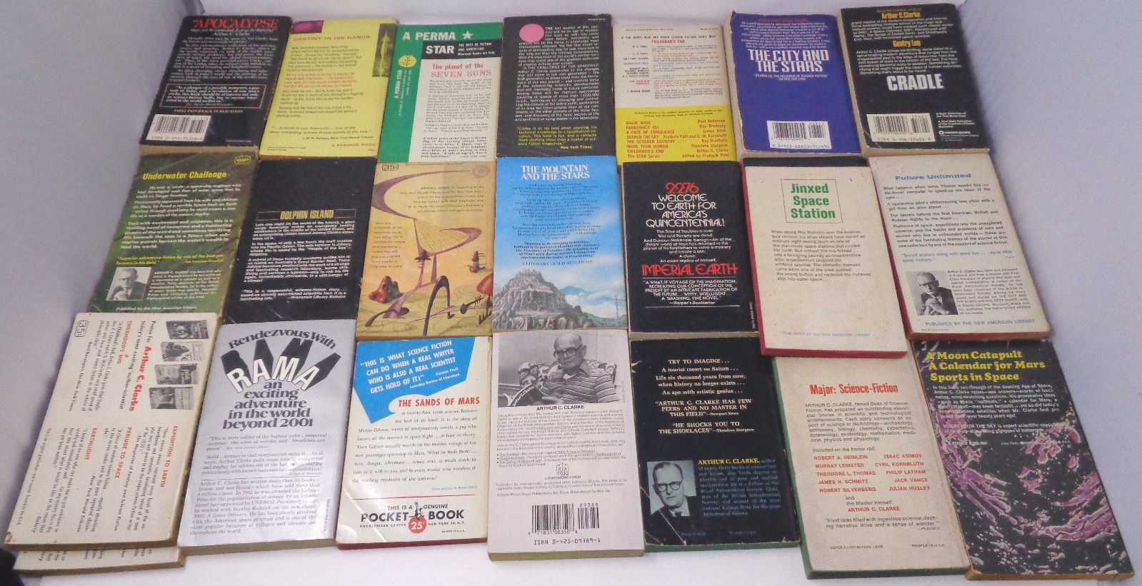 Lot of 25 Arthur C. Clarke sci‑fi paperbacks: Childhood’s End, Rendezvous with..