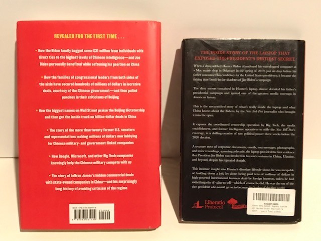 Lot of 2 BIDEN Crime Family HARDCOVER BOOKS – Laptop from Hell & Red-Handed Coup