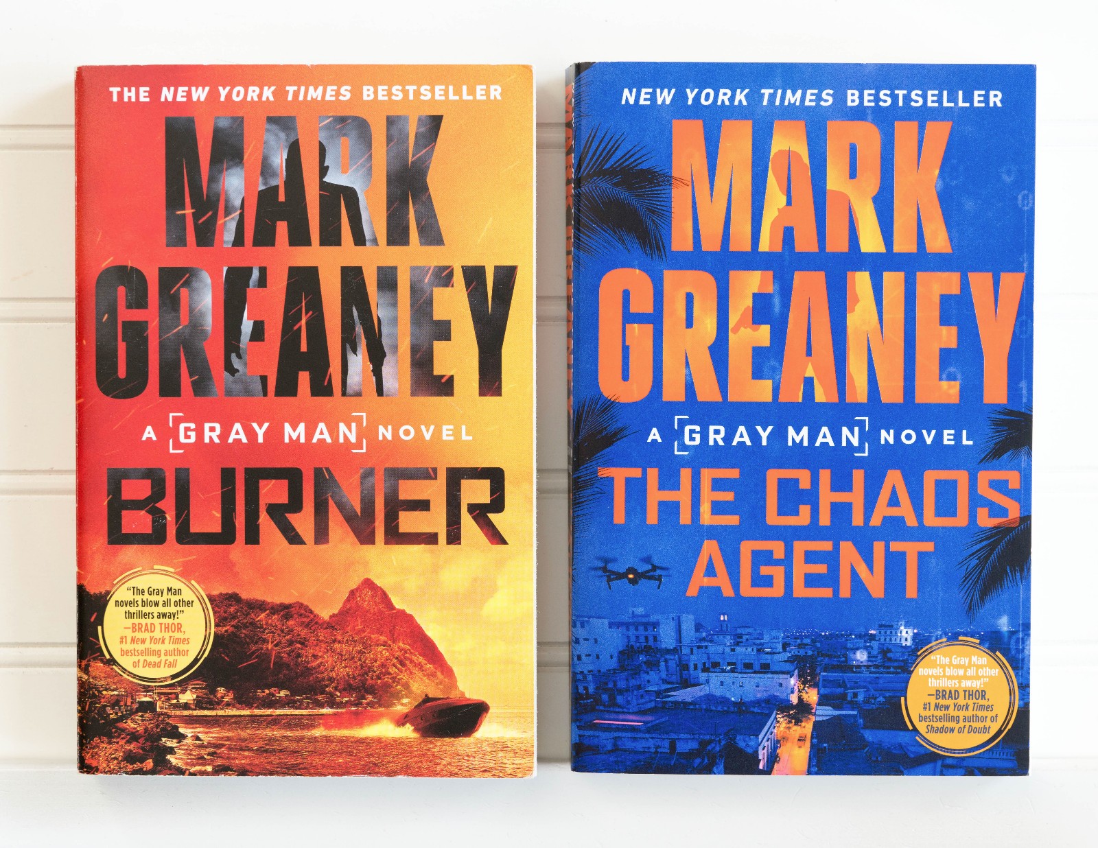 Mark Greaney THE GRAY MAN Series Lot of 10 Set of Large TRADE Paperback Books