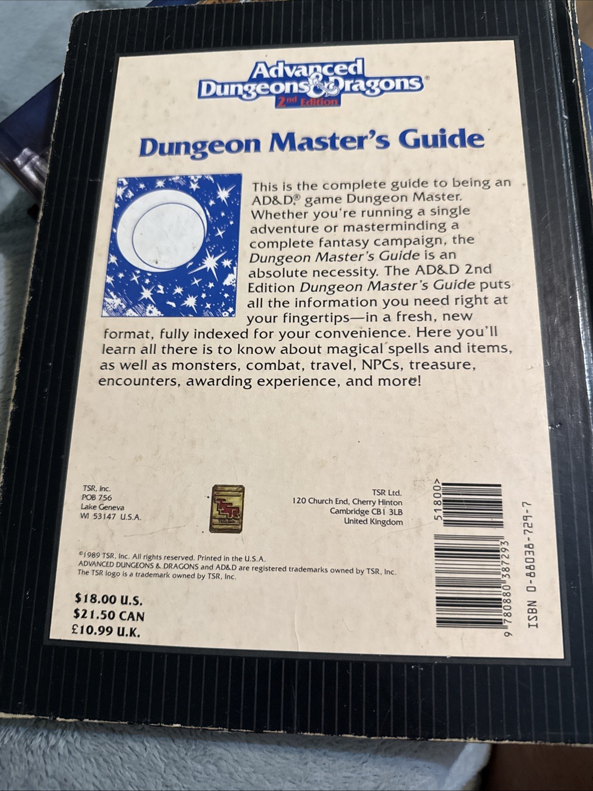 Advanced Dungeons & Dragons Dungeon Master’s Guide 2nd Edition Hardcover