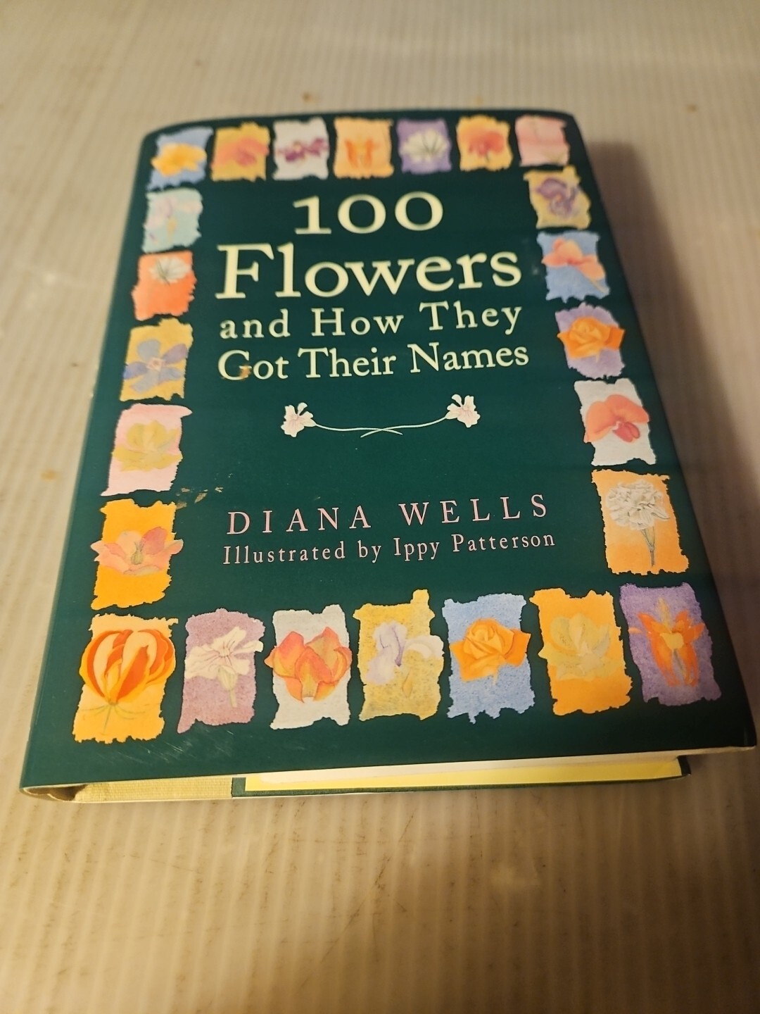 Vintage 1997 “100 Flowers and How They Got Their Names” By Diana Wells Hardcover