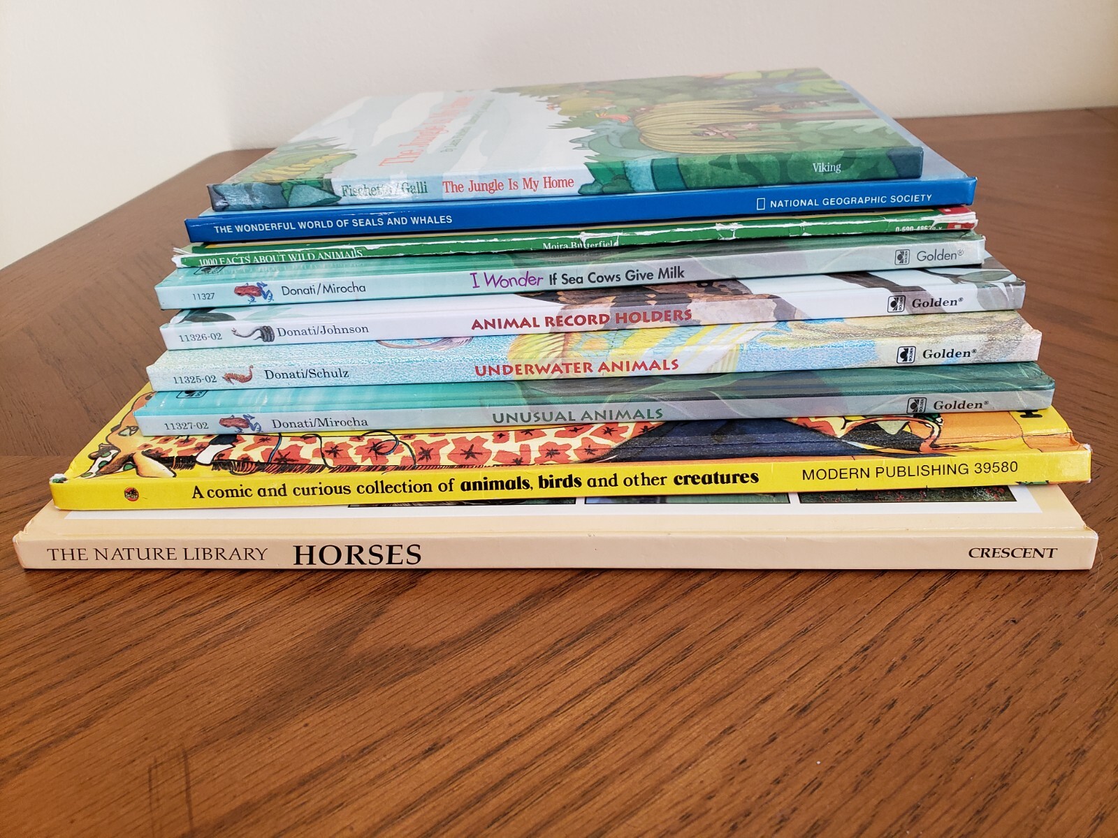 Lot of 9 Children’s books ~ Sea Animals, Wild Animals, Horses, etc