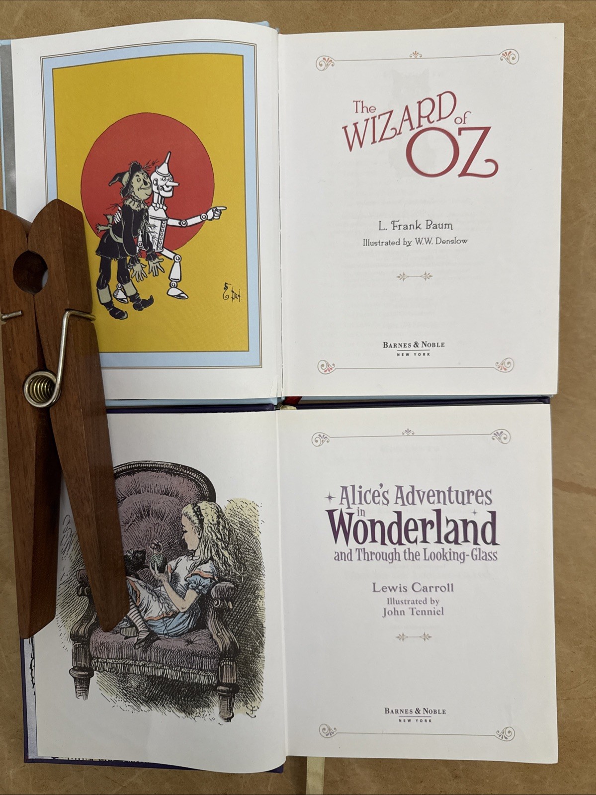 2 Lot Barnes & Noble The Wizard of Oz Frank Baum Alice’s Adventures Wonderland