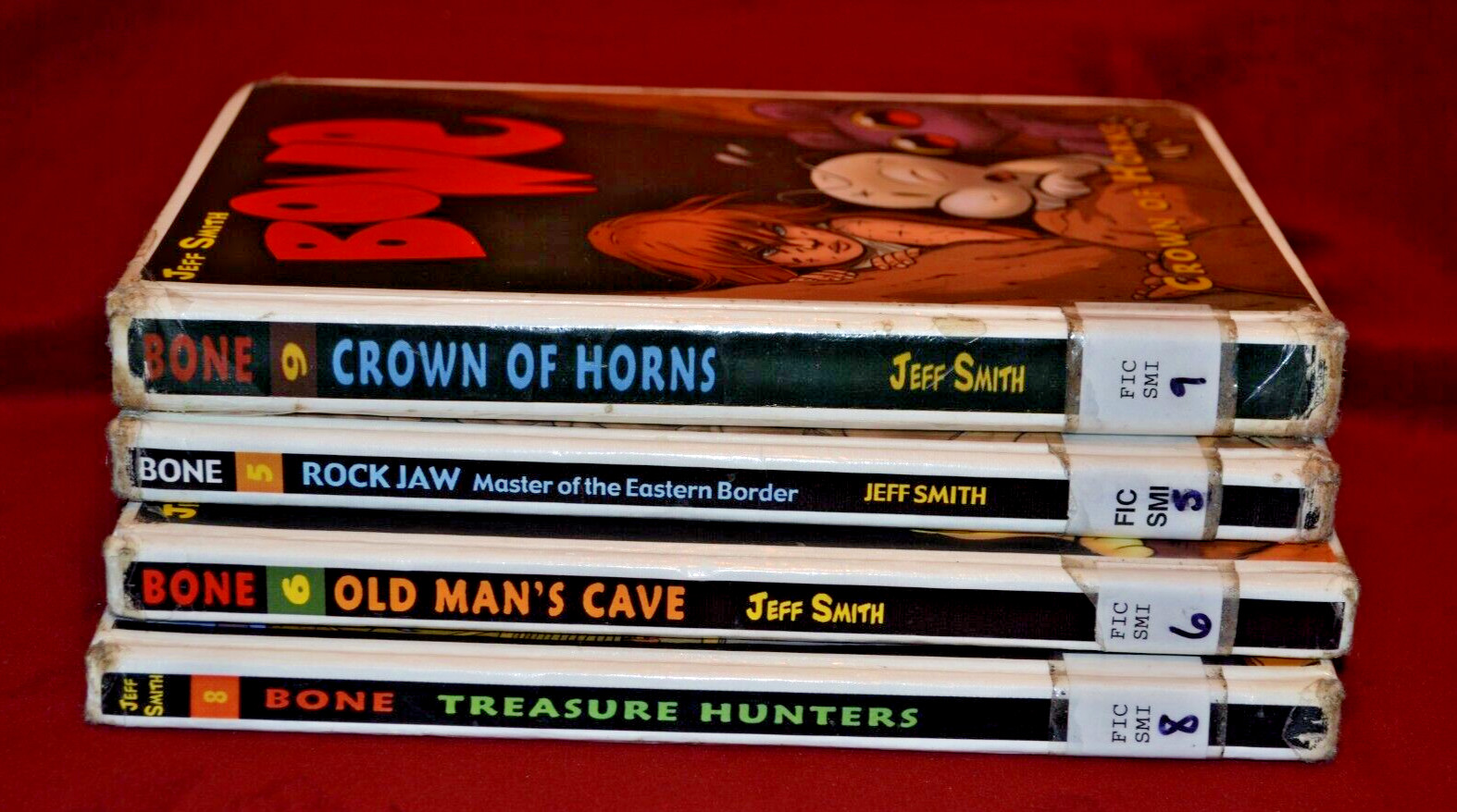 Jeff Smith Hardcover Bone Vols. 5, 6, 8, 9, Crown of Horns Rock Jaw Old Mans Ca