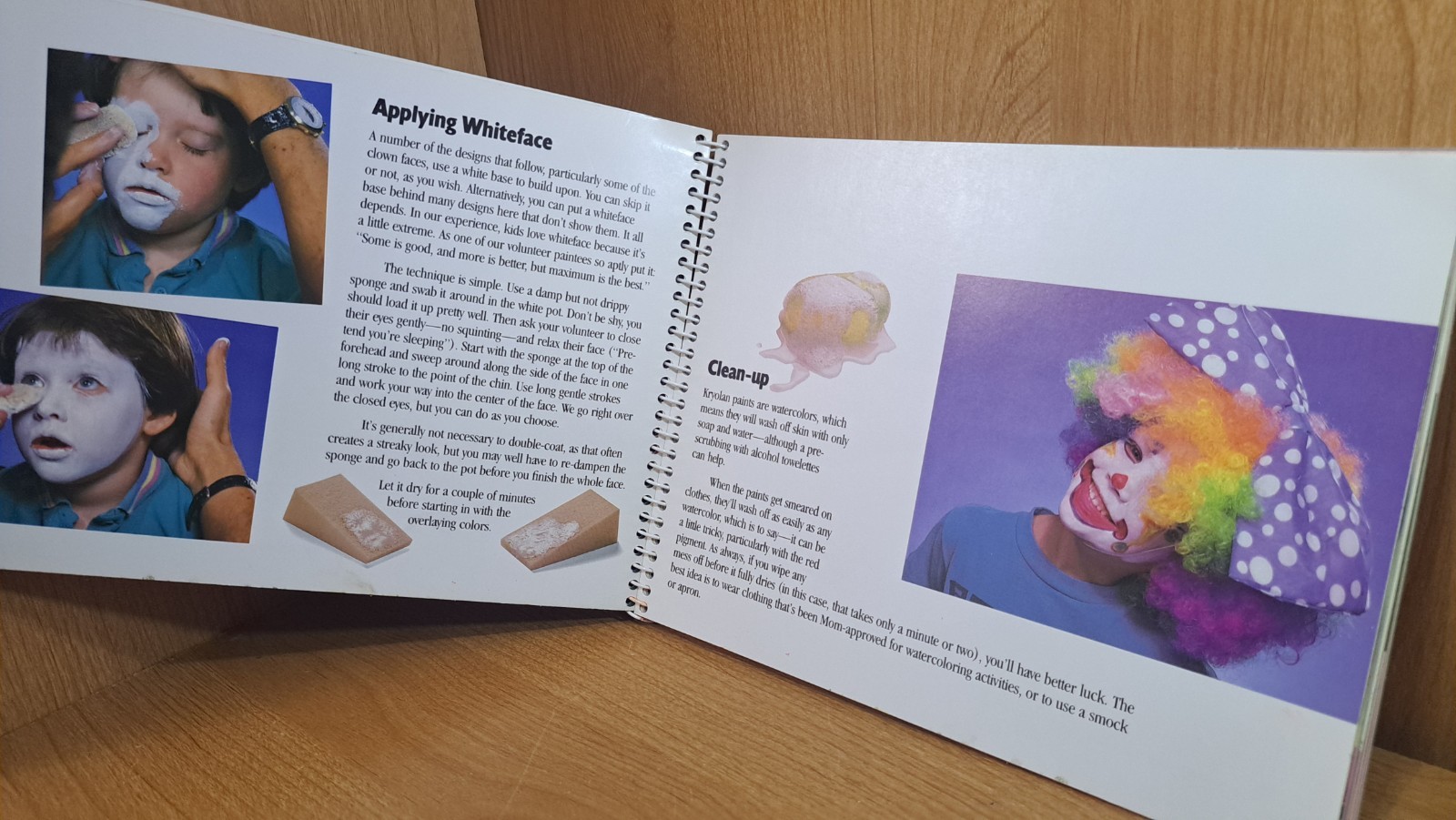 Face Painting by Klutz Editors 1990, Spiral Book (no Paint)