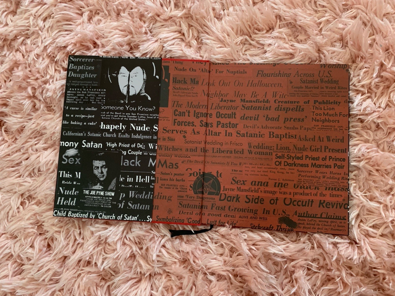 ANTON LAVEY JAYNE MANSFIELD CALIFORNIA INFERNAL BOOK FIRST EDITION RED VERSION