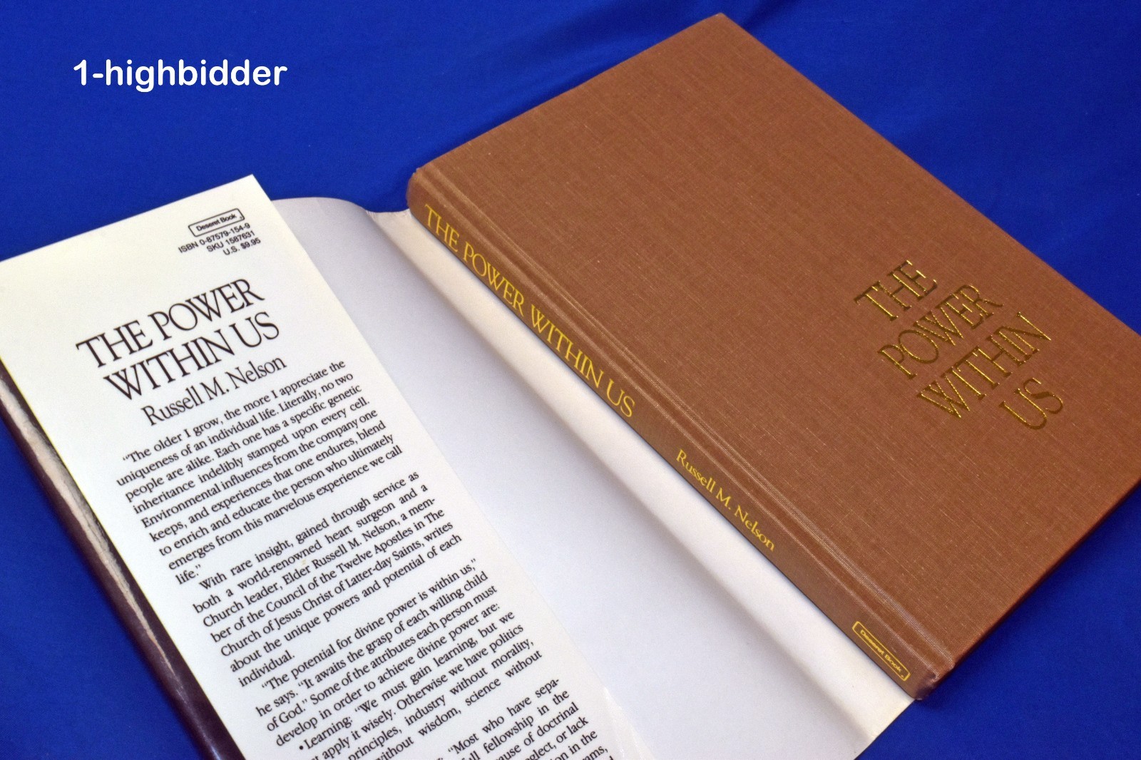 SIGNED! RUSSELL M. NELSON The Power Within Us 1st Ed 1988 HCDJ LDS Mormon