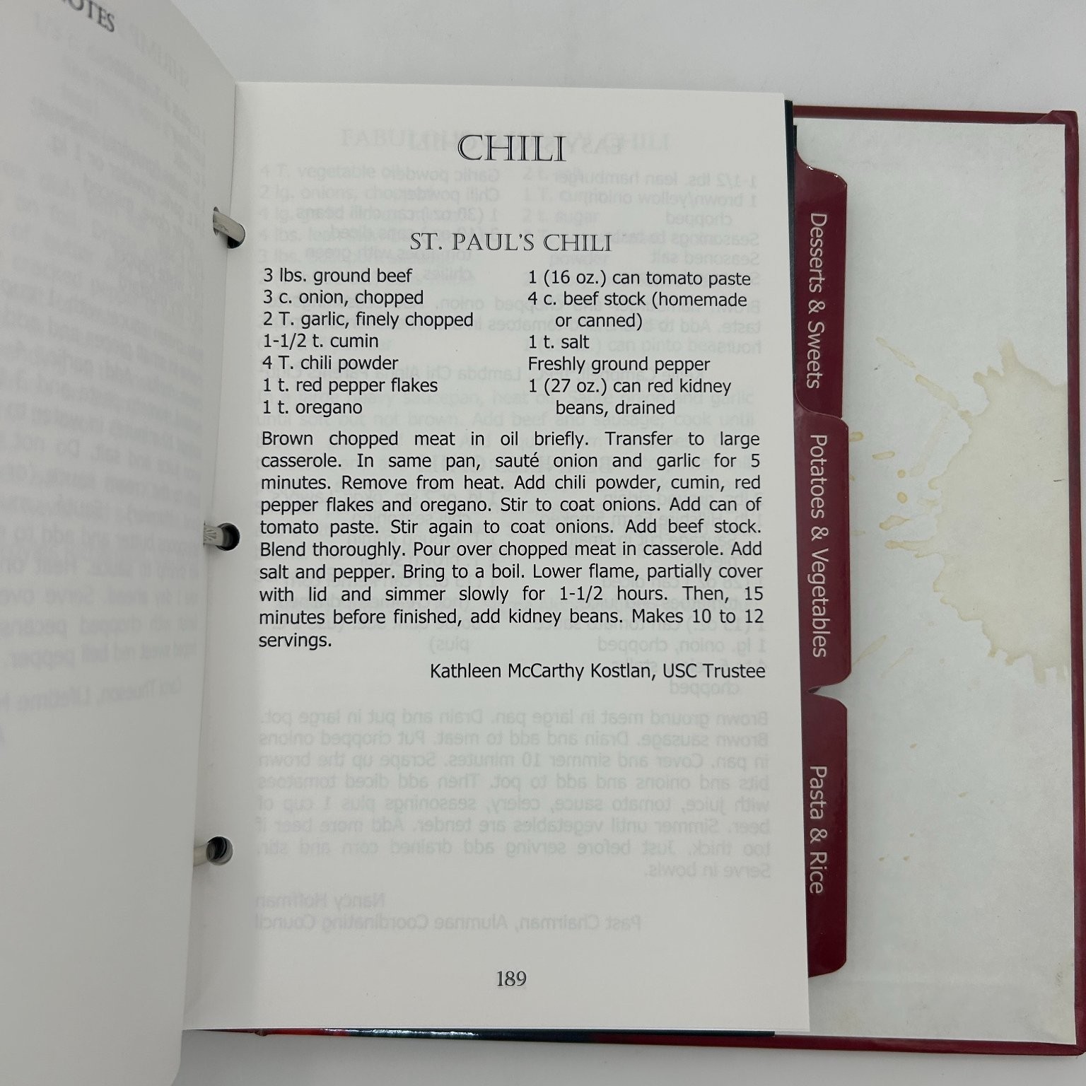 Luscious A Trojan Family Cookbook USC Limited Edition 2009 Ring Bound