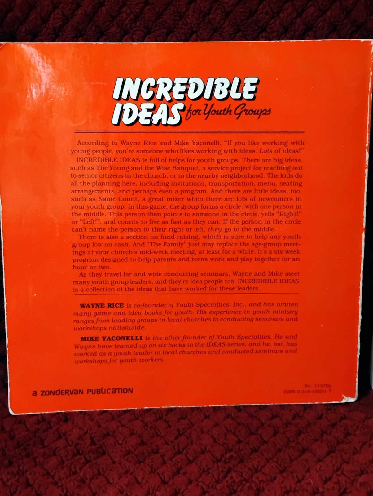 1970s Christian Youth Group books, from Mike Yaconelli & Wayne Rice, 3 books