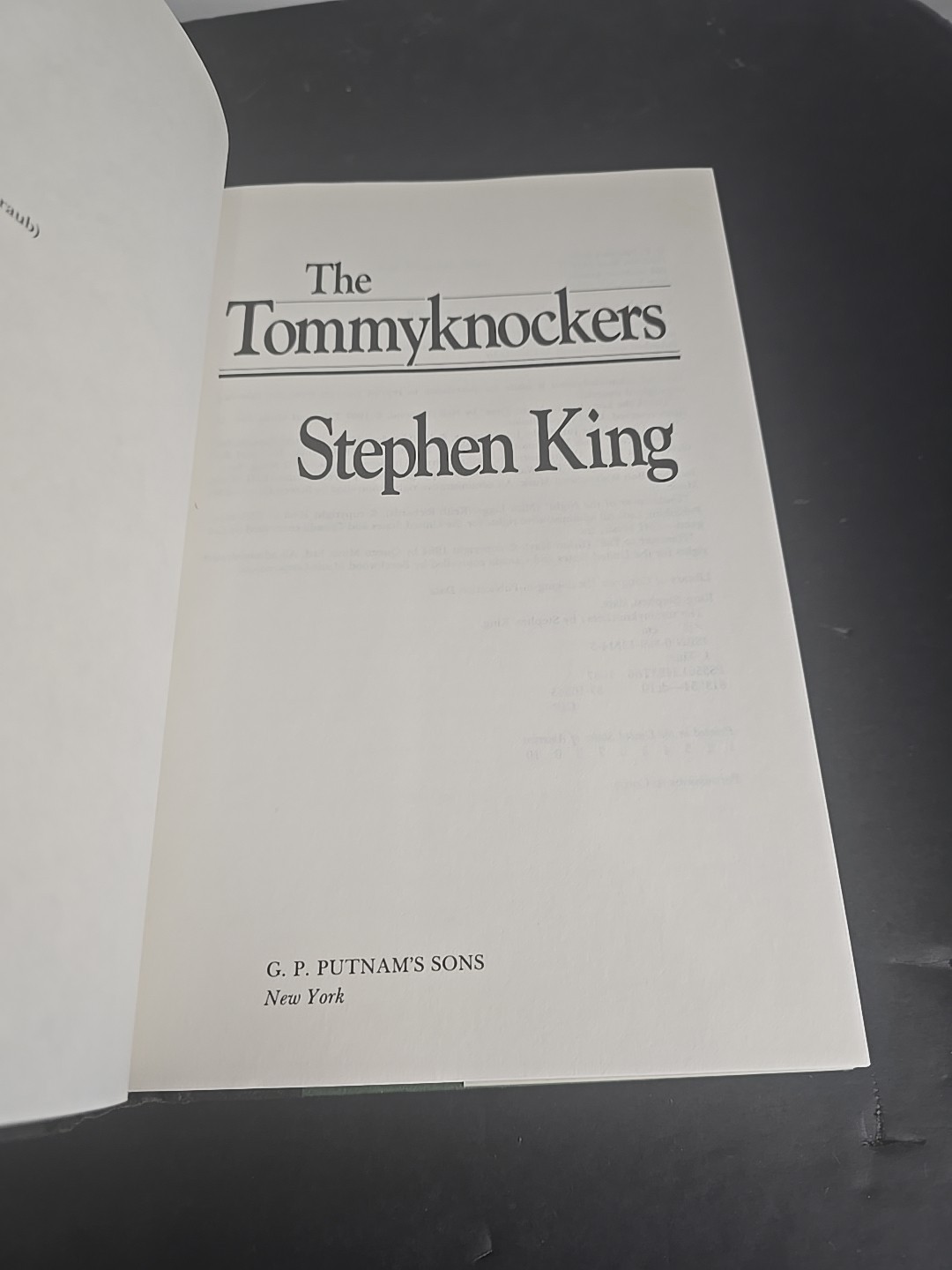 The Tommyknockers Stephen King 1987 HC 1st Edition 1st Printing DJ VG Horror LN