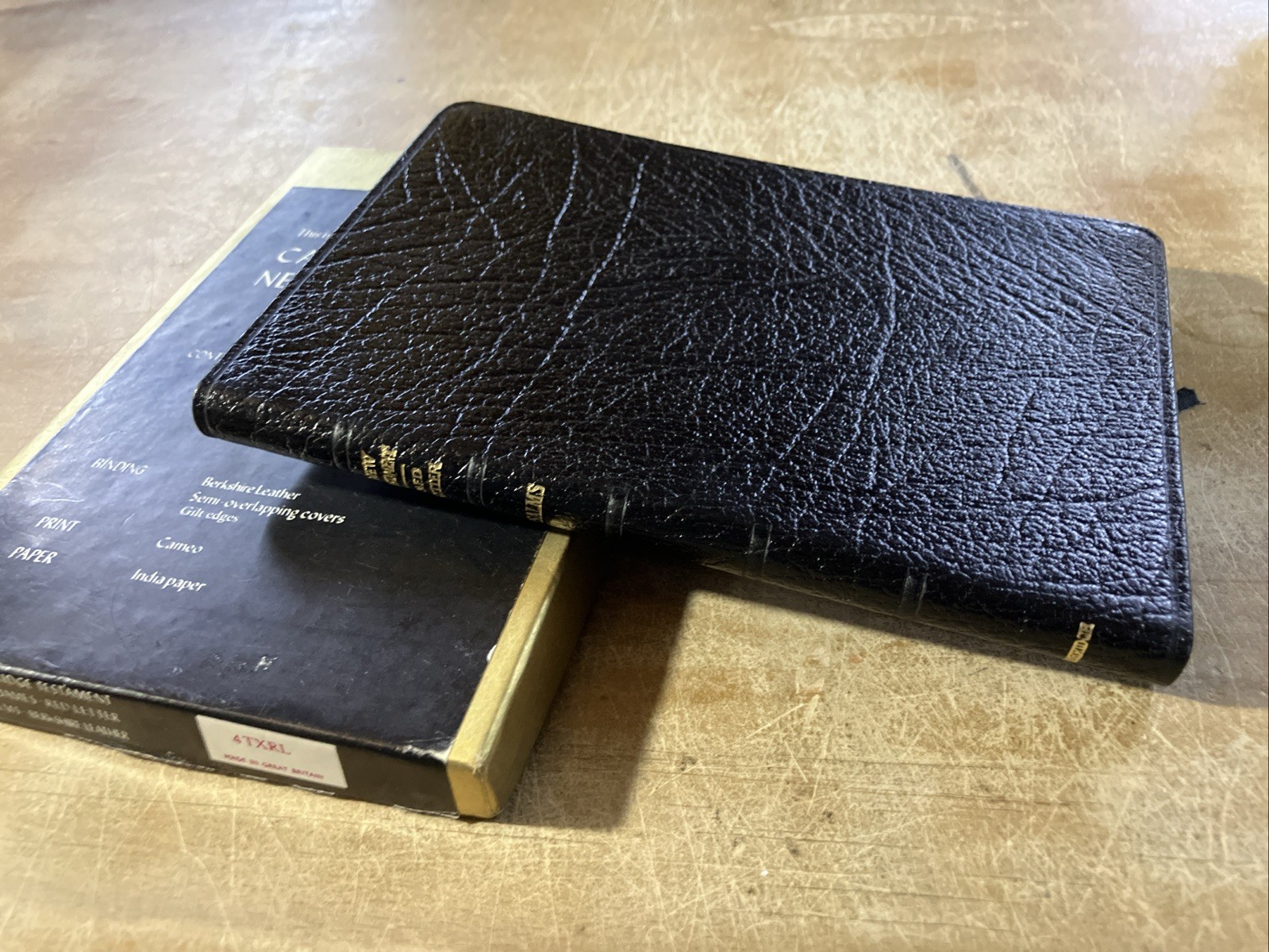 Cambridge Cameo New Testament Psalms Bible KJV Genuine Berkshire Leather 4 TXRL